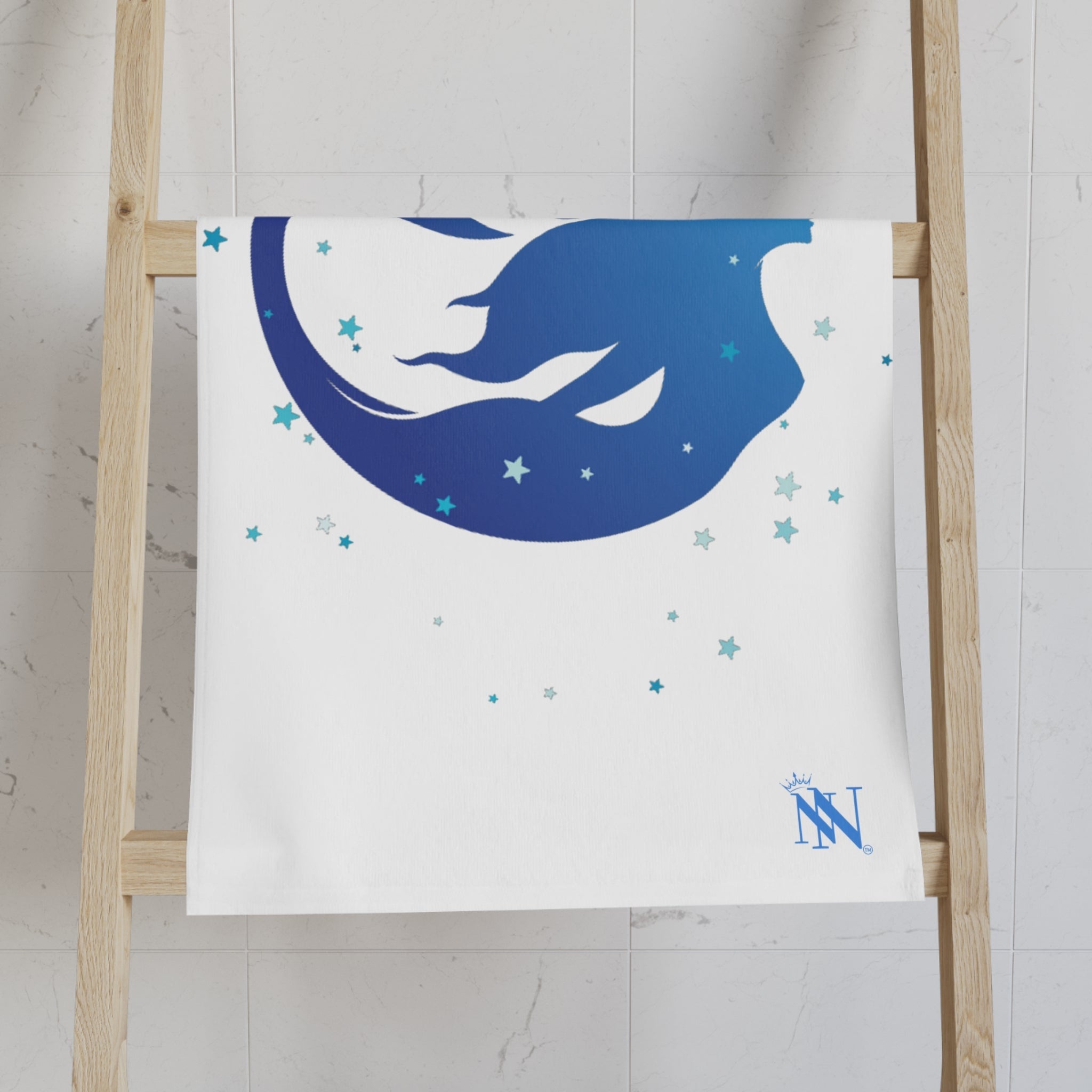 Mermaid Blue Stars Cum Towel