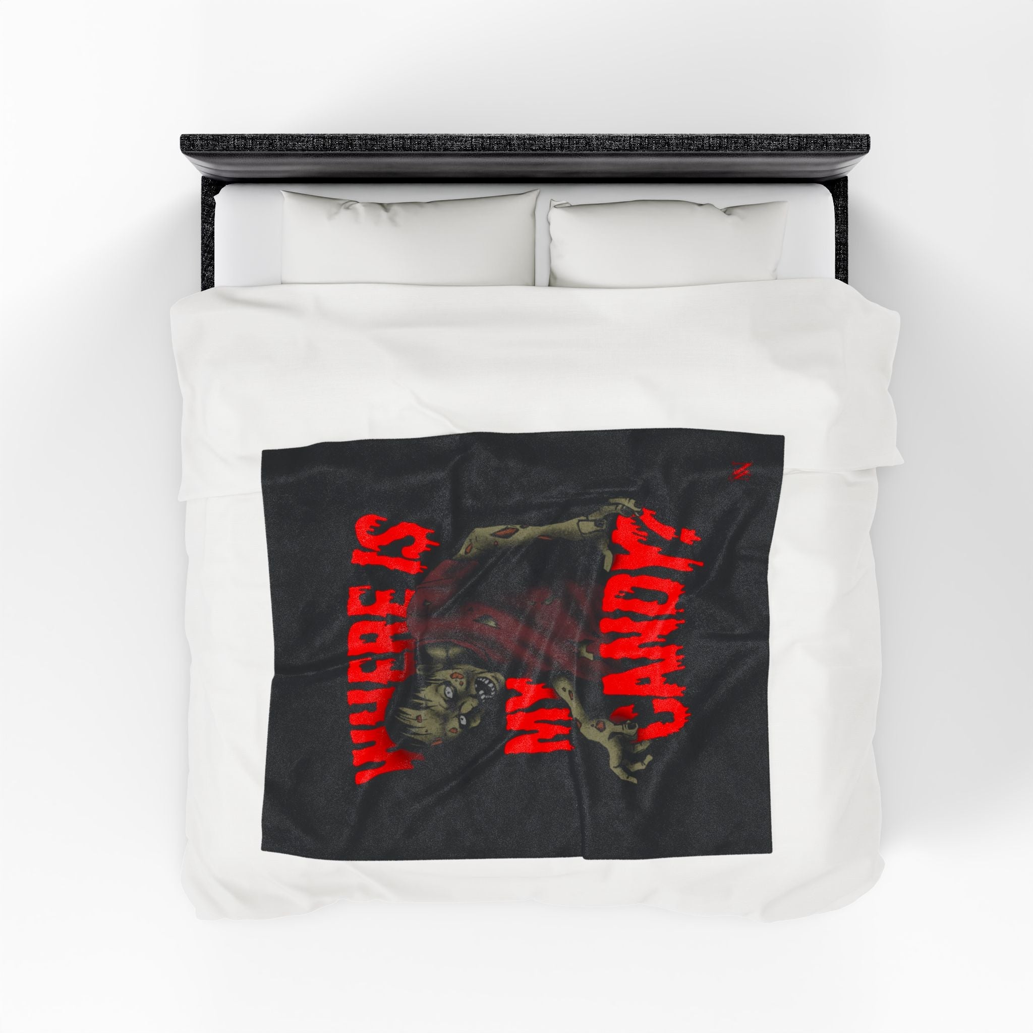 Where is My Candy? Zombie | Mix & Match Velveteen Fun-Flirty Lovers’ Blankets