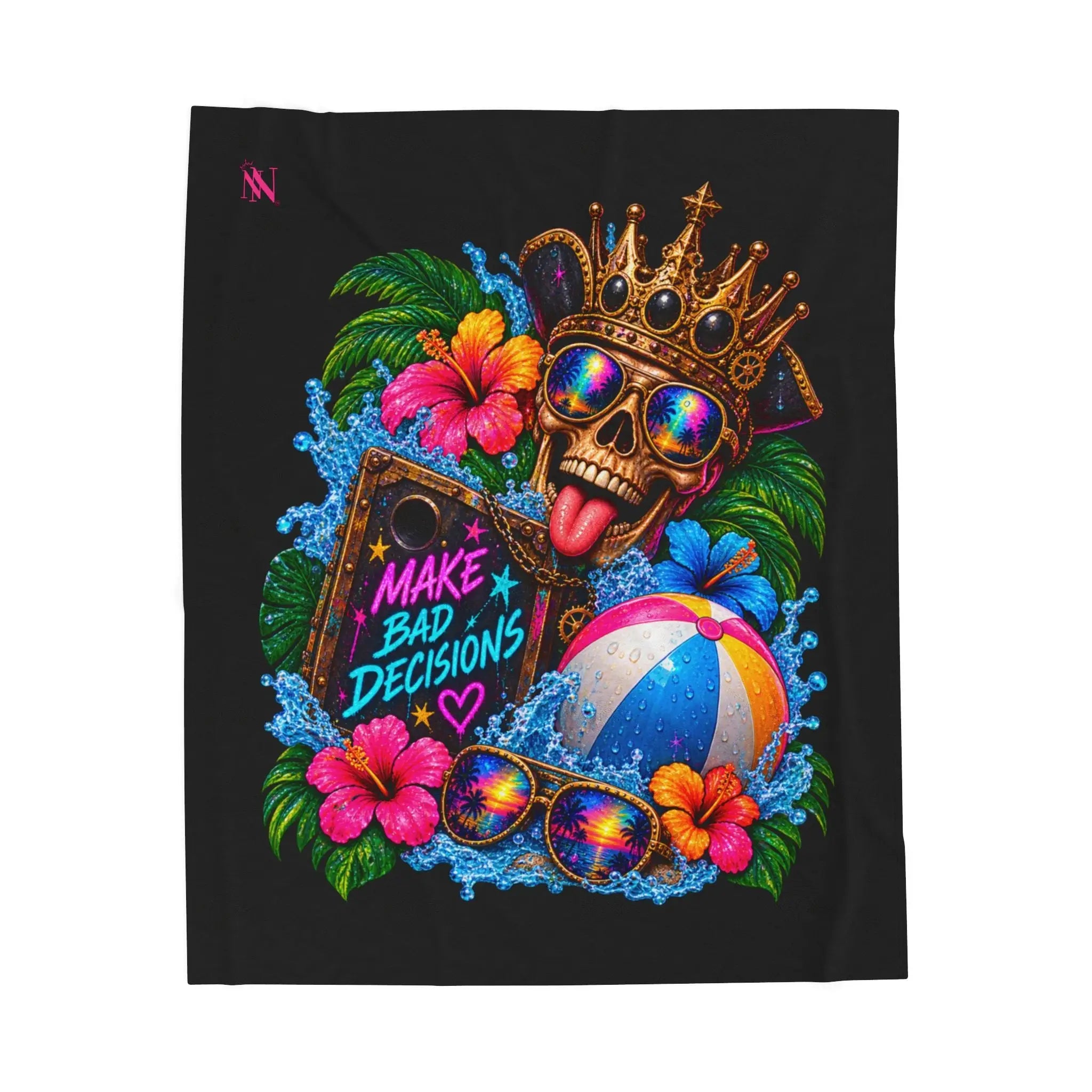 Make Bad Decisions Beach Day Lovers’ Blanket