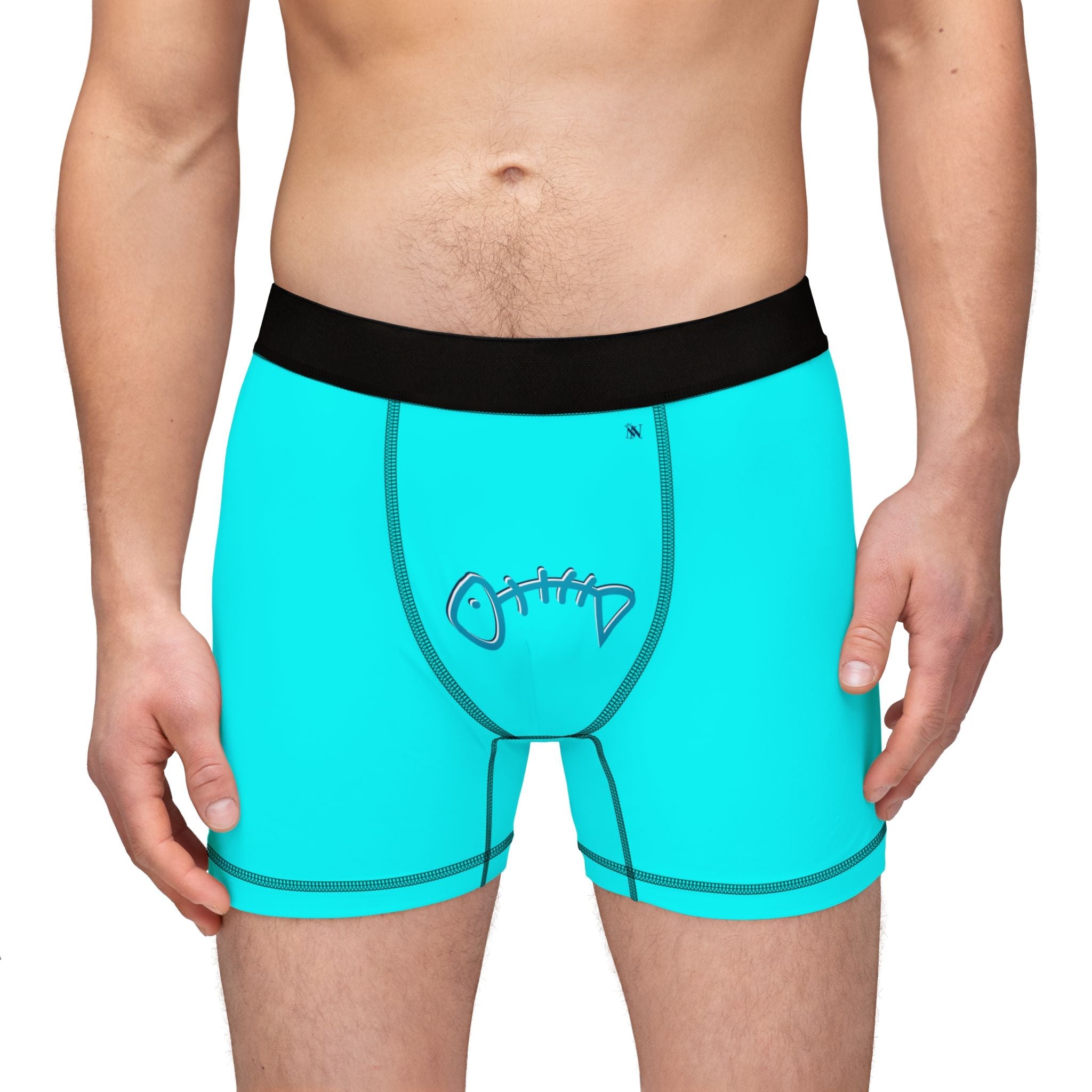 Blue Fish Bone | Mix & Match Fun-Flirty Lovers’ Boxer Briefs