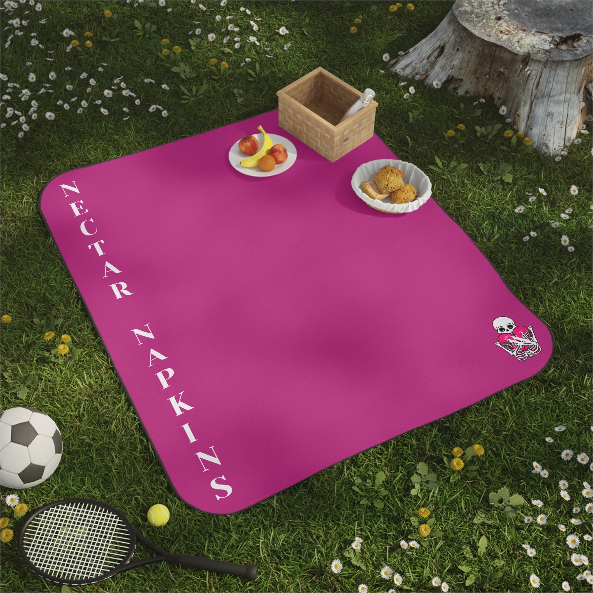 Nectar Napkins Brand Fuscia Pink Water-Resistant Sex Blanket
