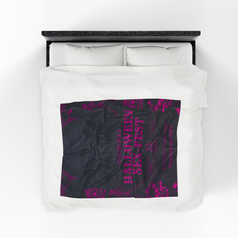 Join Us Halloween Sex-Fest | Mix & Match Soft Fun-Flirty Lovers’ Blankets