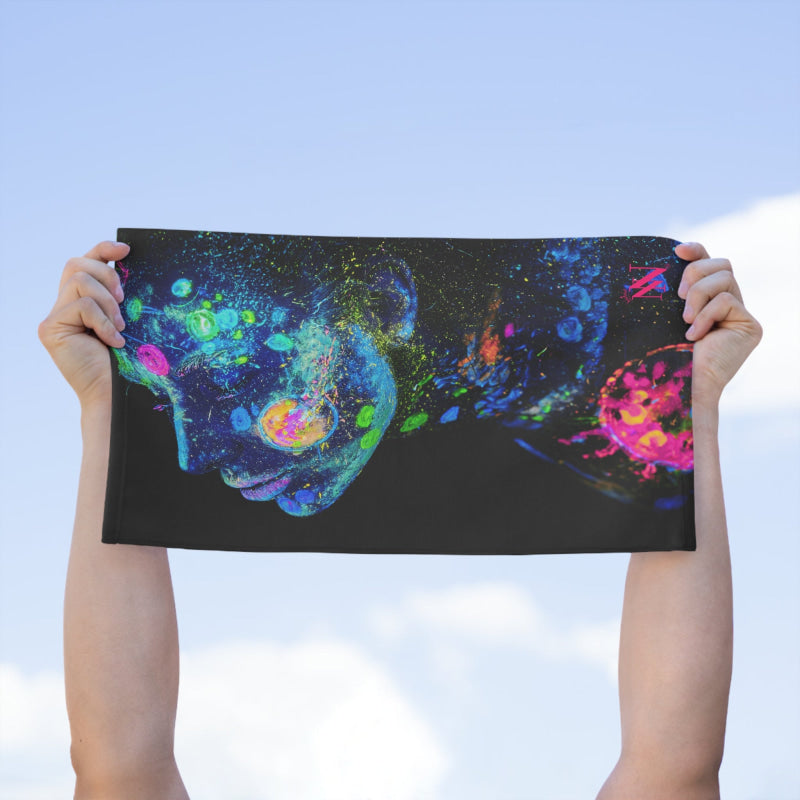 She Glows Blacklight Graphic | Mix & Match Soft Fun-Flirty Lovers’ Towels