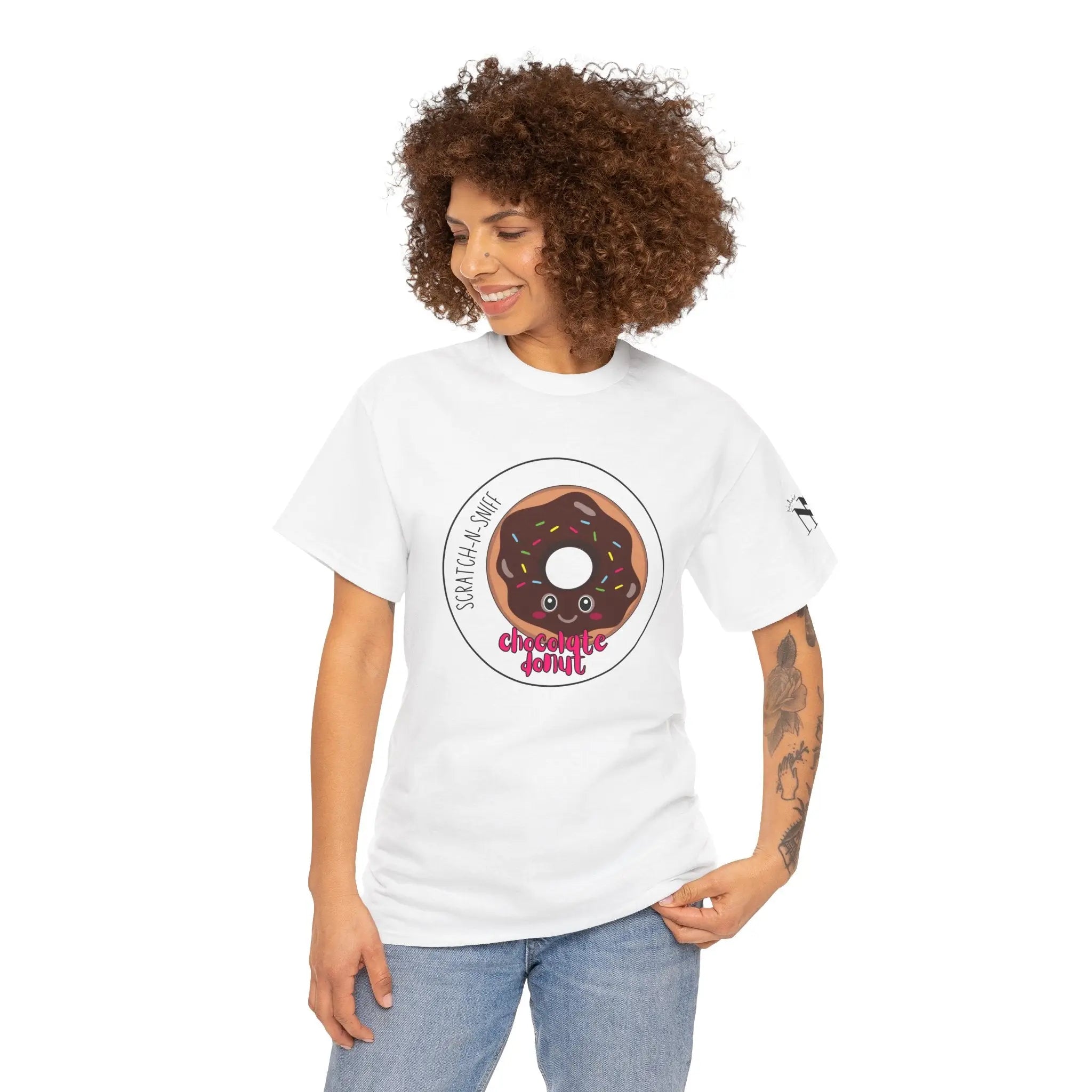 Chocolate Donut Scratch N Sniff | Mix & Match 100% Cotton Unisex Fun-Flirty Lovers’ Tees