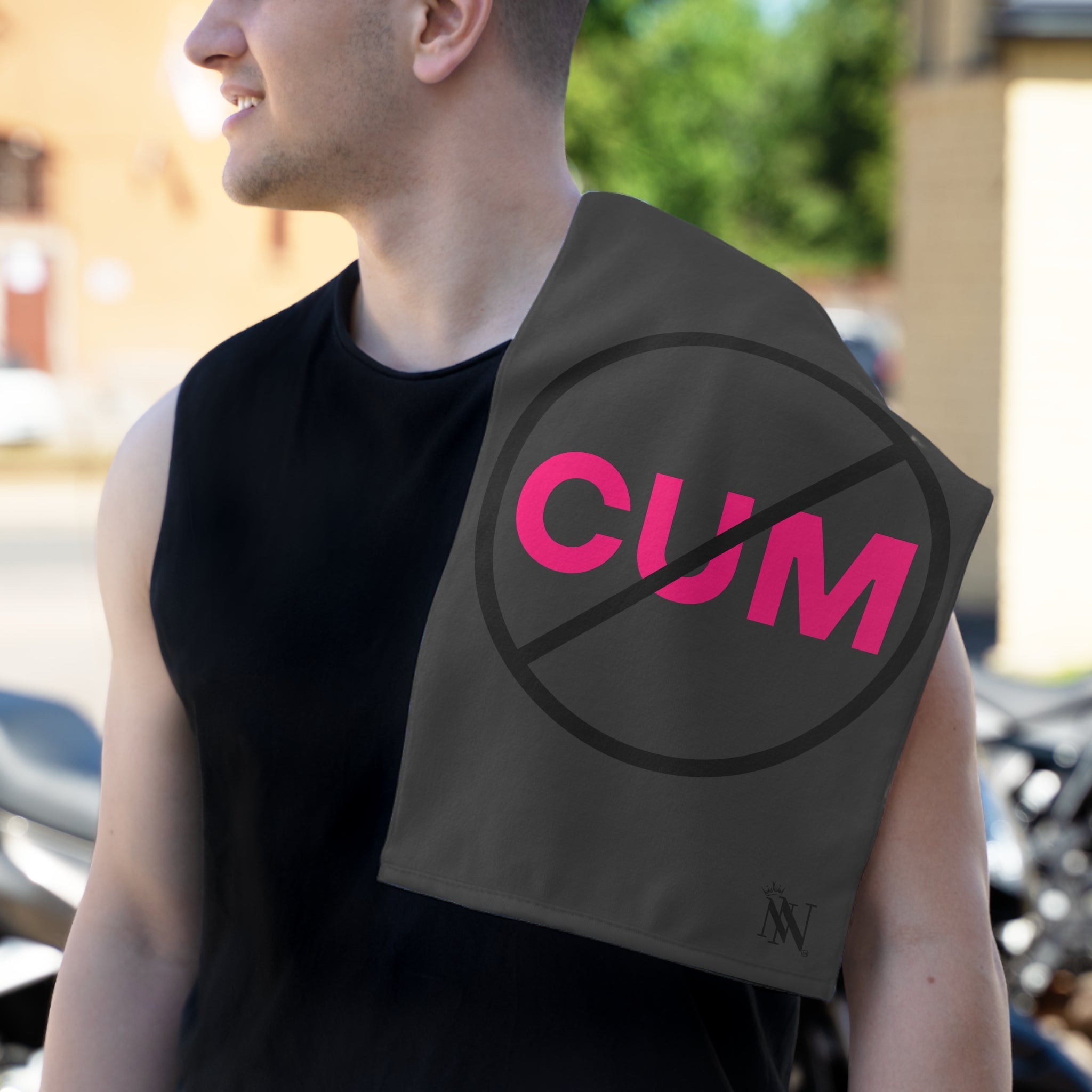 Don’t Cum Dark Grey | Mix & Match Soft Fun-Flirty Lovers’ Towels