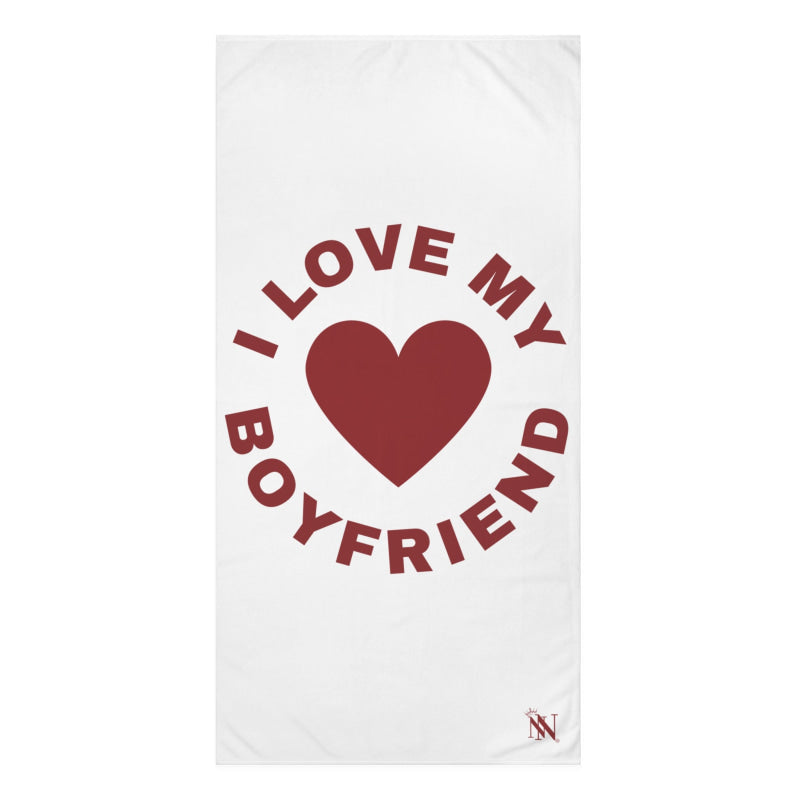 I Love My Boyfriend Heart | Mix & Match XL Fun-Flirty Lovers’ Towels