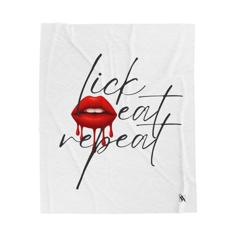 Lick Eat Repeat | Mix & Match Soft Fun-Flirty Lovers’ Blankets