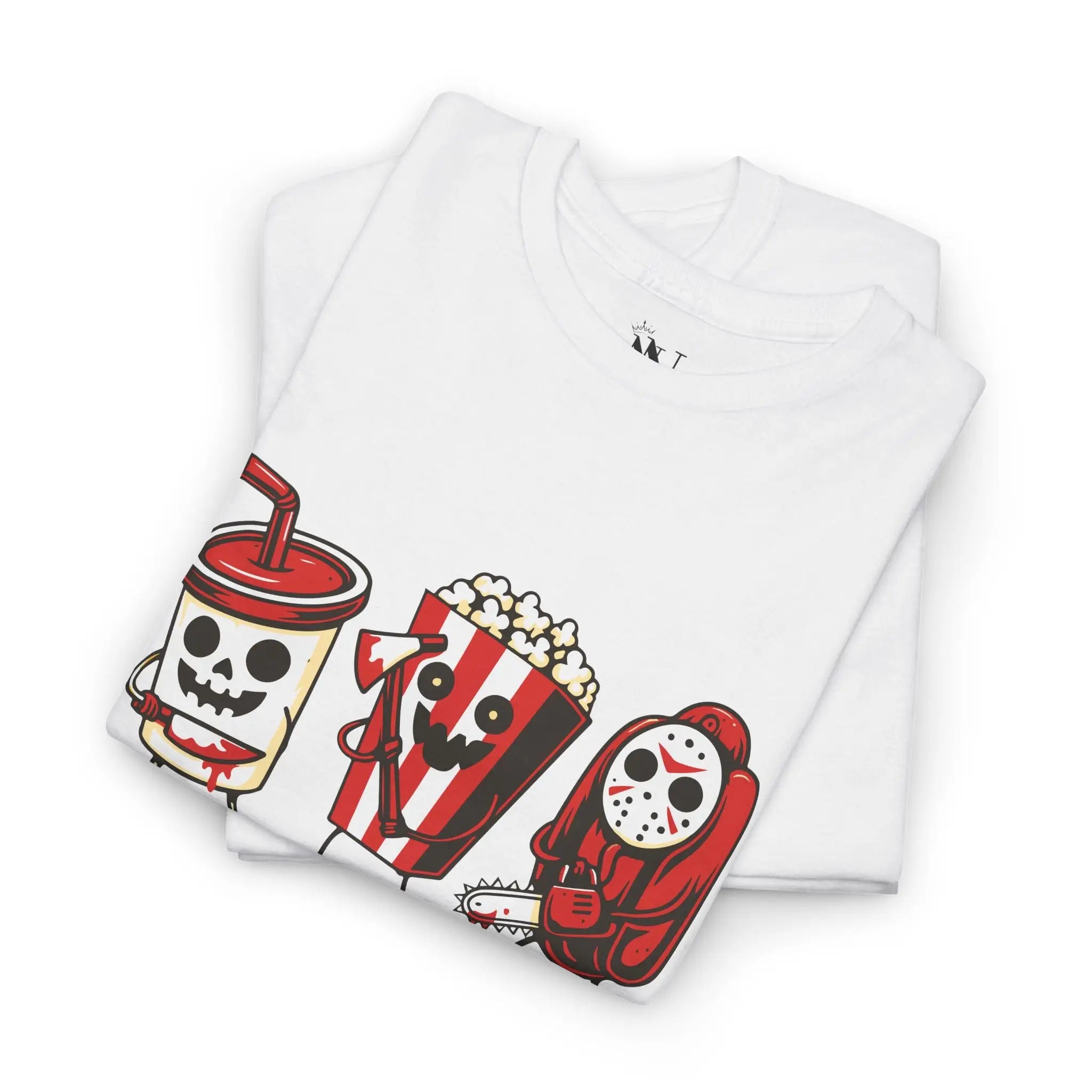 Scary Movie Night Junk Food | Mix & Match Cotton Unisex Fun-Flirty Lovers’ T-Shirts