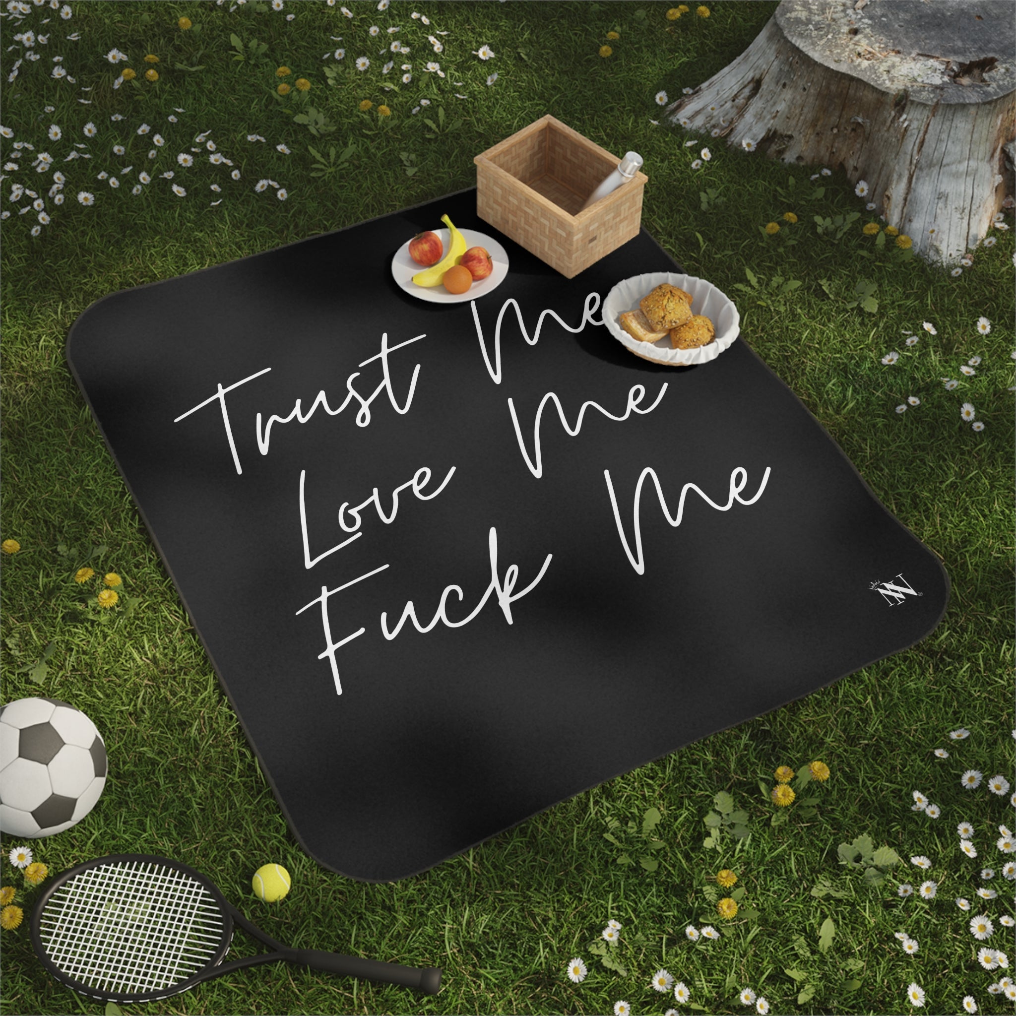 Trust Me Love Me Fuck Me | Mix Match Fun-Flirty Lovers’ Water-Resistant Blankets