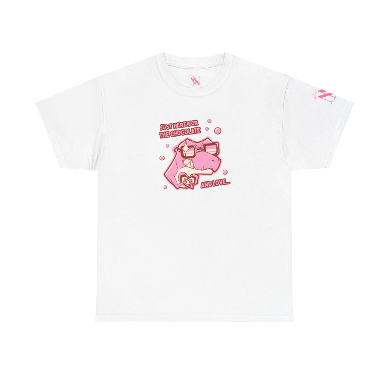 Just Here for the Chocolate | Mix & Match Cotton Unisex Fun-Flirty Lovers’ T-Shirts