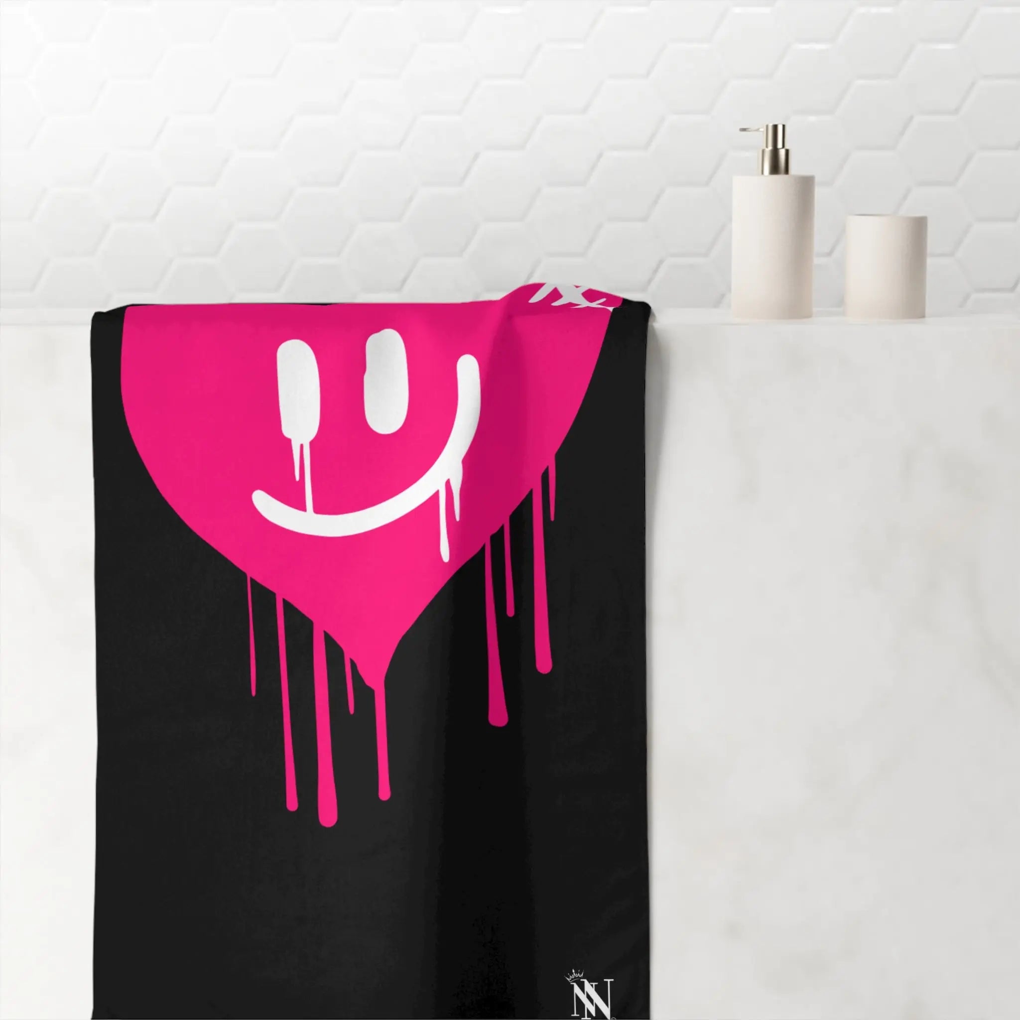 Smiling Drippy Heart | Nectar Napkins XL Fun-Flirty Lovers’ Towels