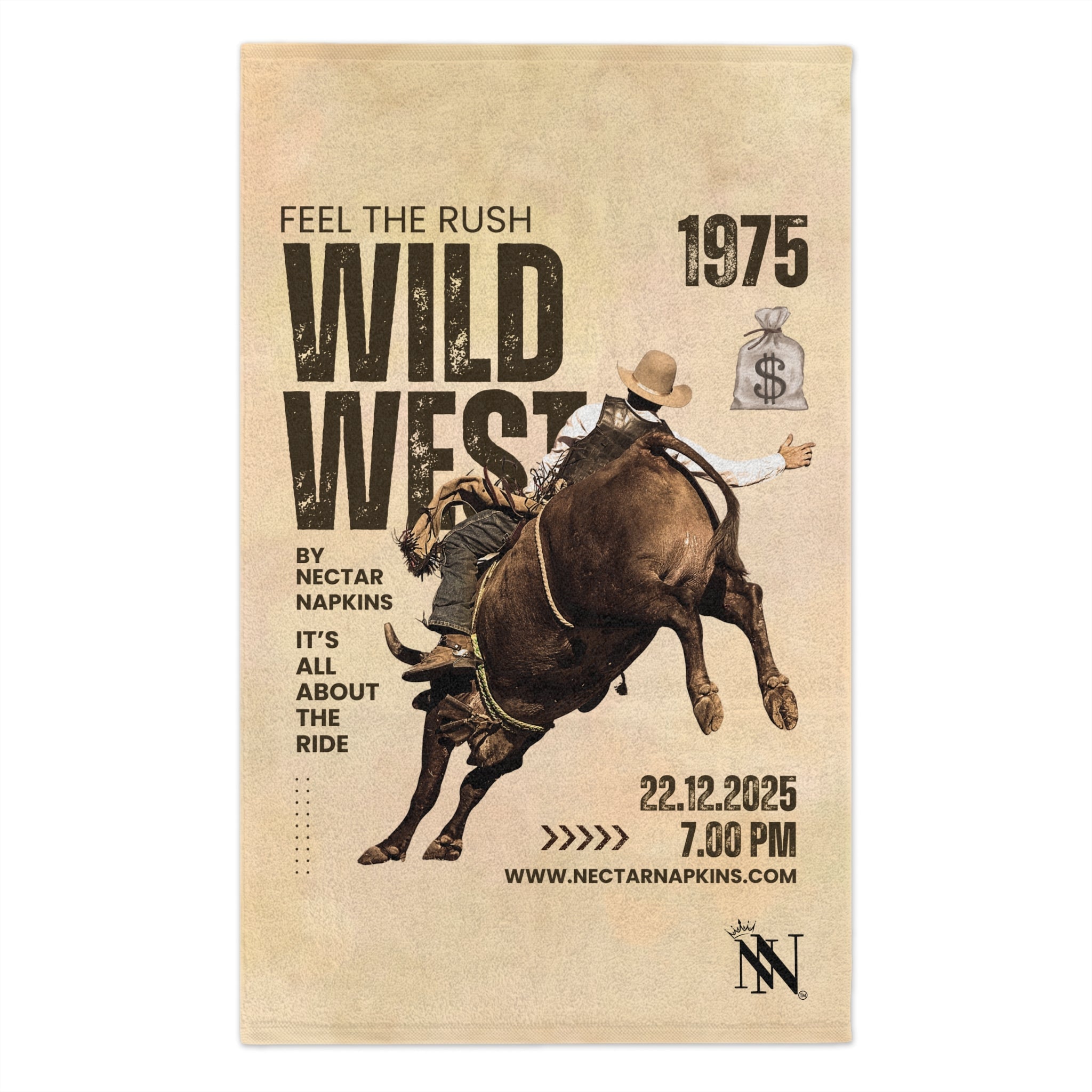 Wild West Poster Luxury Super Soft Couples Love Sex Towel