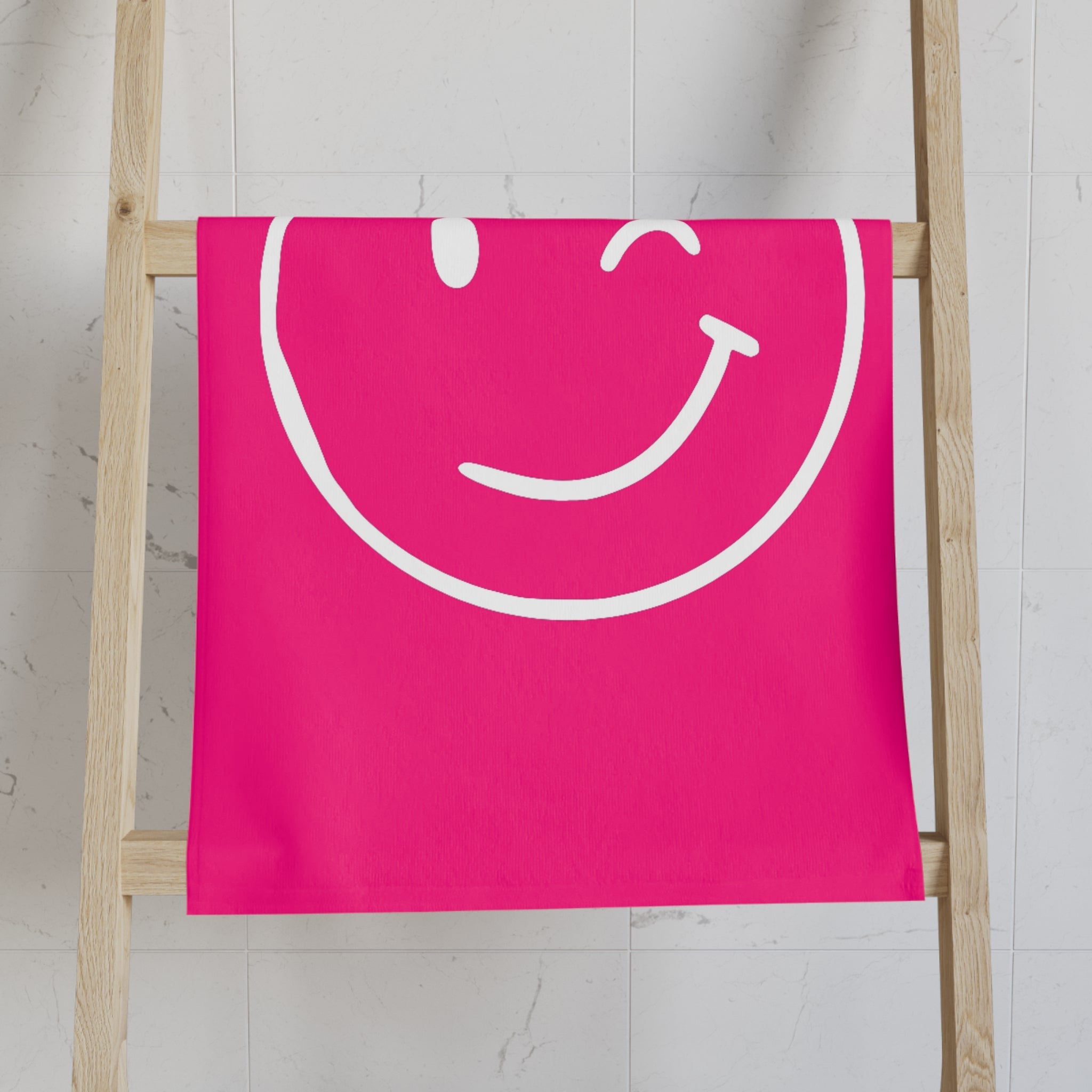 Wink Emoji Signature Pink Cum Towel