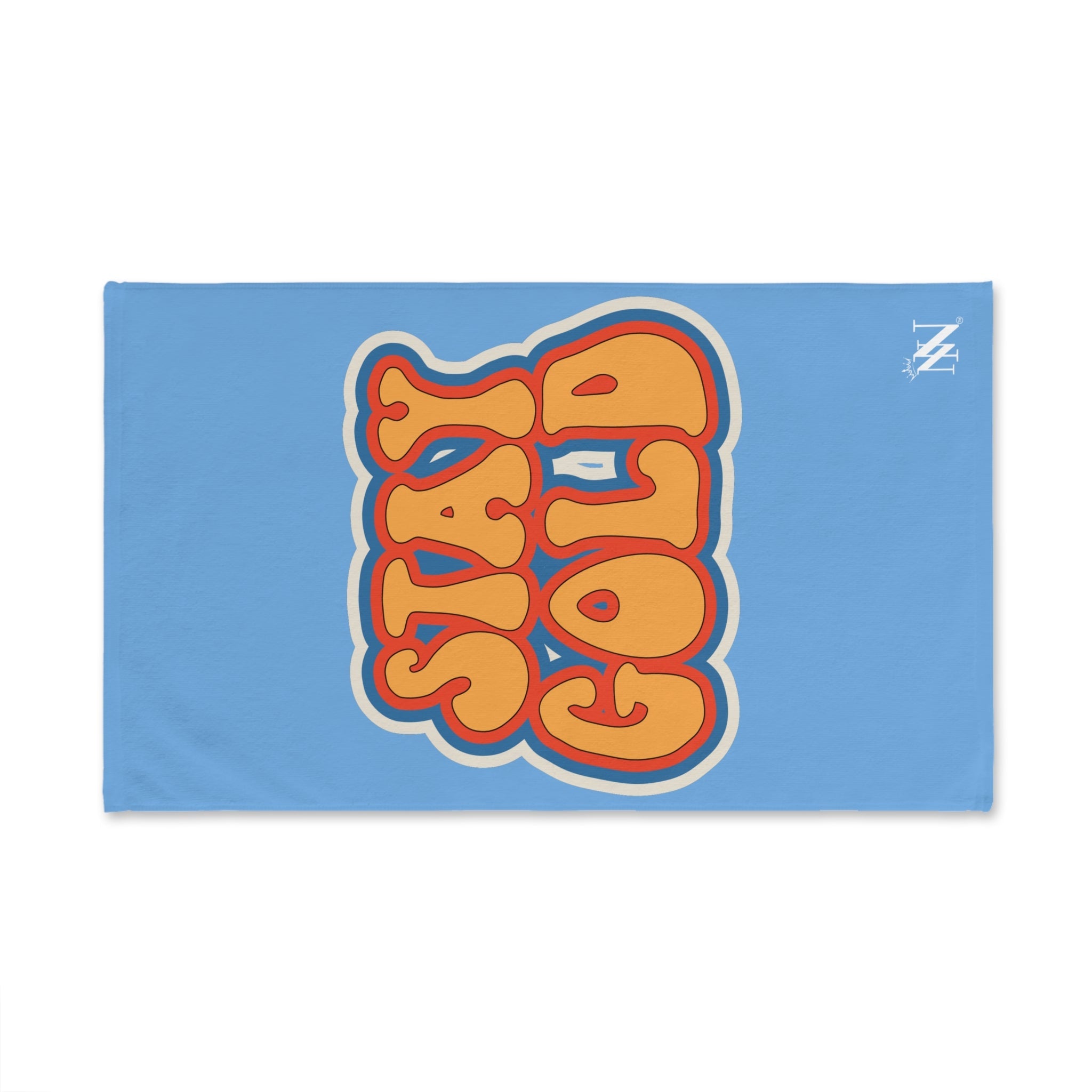 Stay Gold Retro Sticker Light Blue Cum Towel