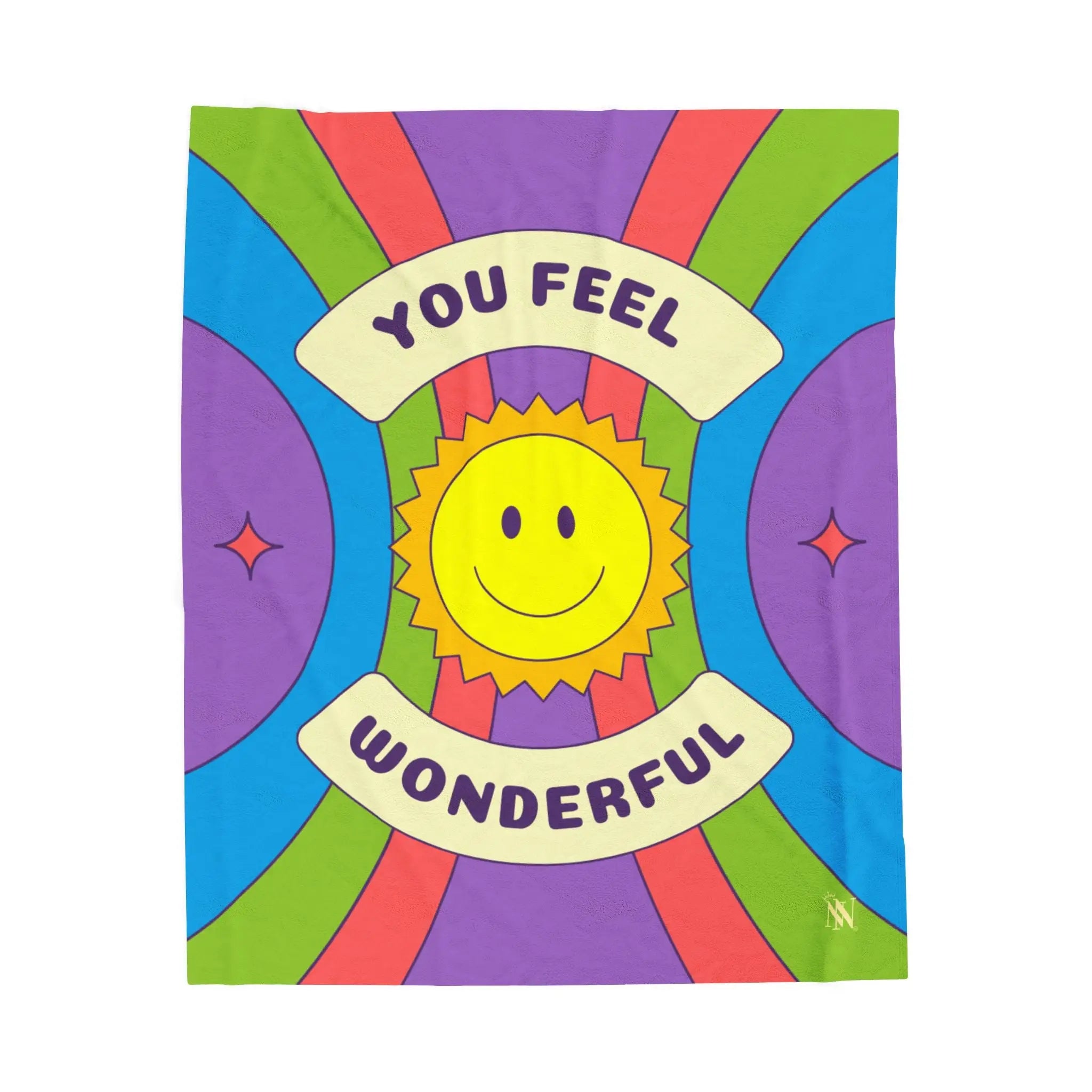 You Feel Wonderful Retro Blanket