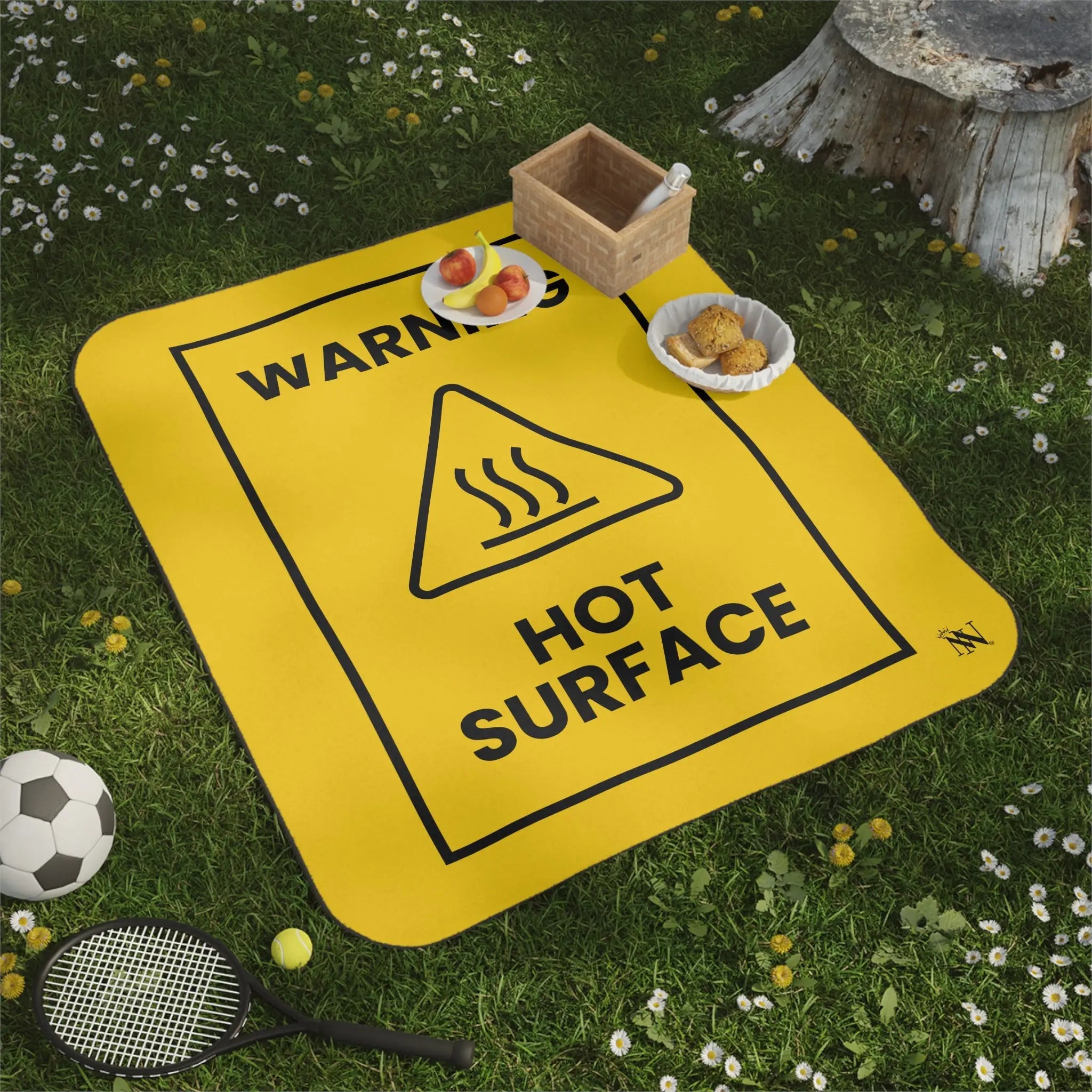 Warning Hot Surface Match | Mix Match Fun-Flirty Lovers’ Water-Resistant Blankets