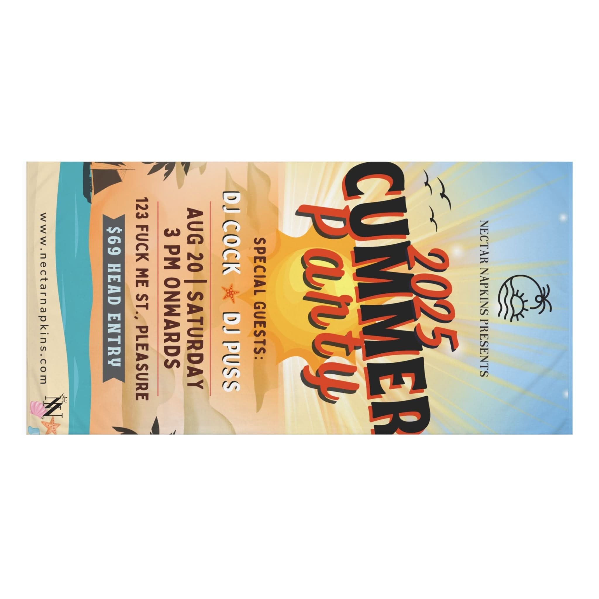 2025 Cummer Party | Mix & Match Naughty XL Fun-Flirty Lovers’ Towels