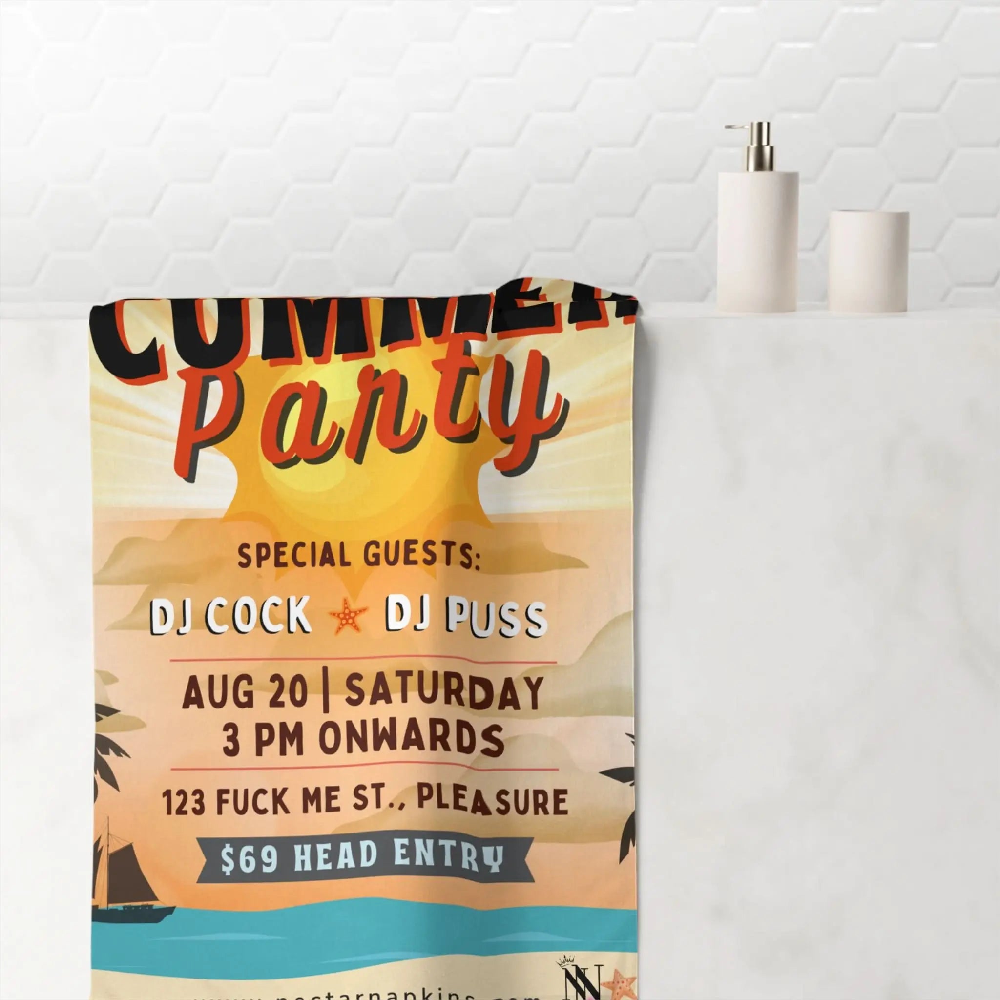 2025 Cummer Party | Mix & Match Naughty XL Fun-Flirty Lovers’ Towels