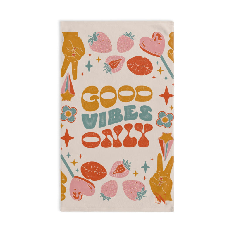 Vintage Boho Good Vibes Only | Mix & Match Classic Fun-Flirty Lovers’ Towels