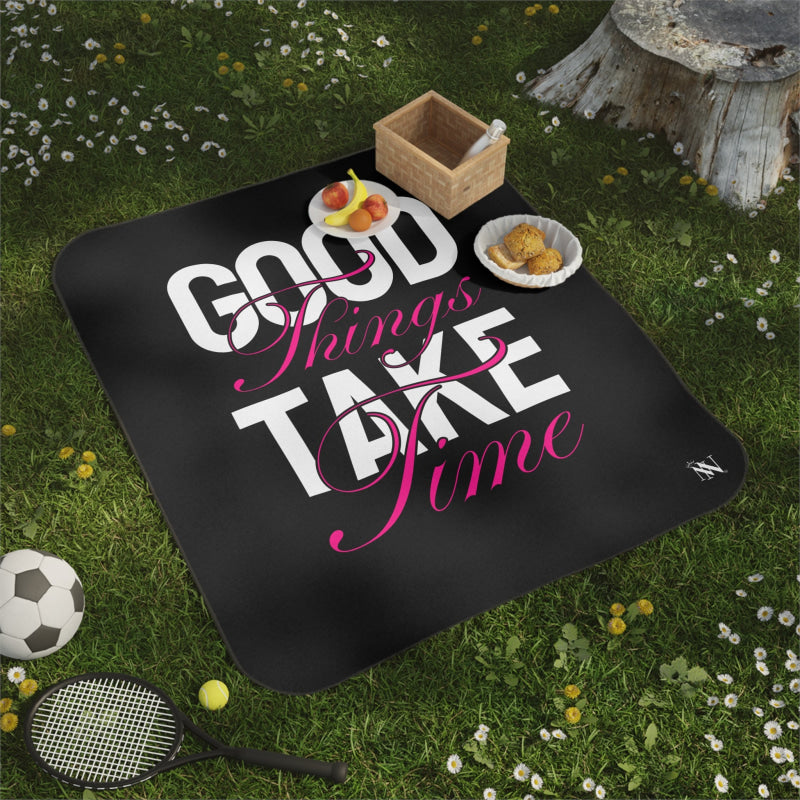 Good Things Take Time | Mix Match Fun-Flirty Lovers’ Water-Resistant Blankets