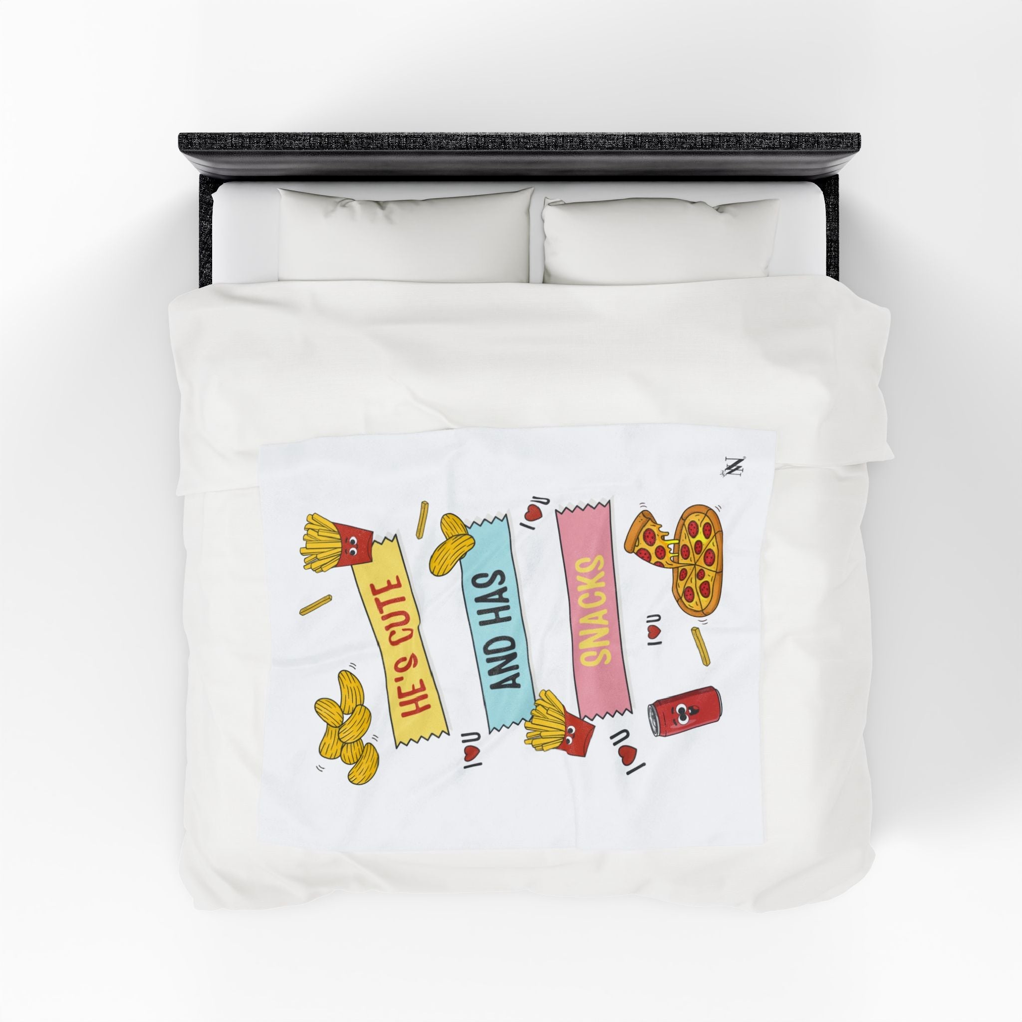 He’s Cute and Has Snacks | Mix & Match Soft Fun-Flirty Lovers’ Blankets