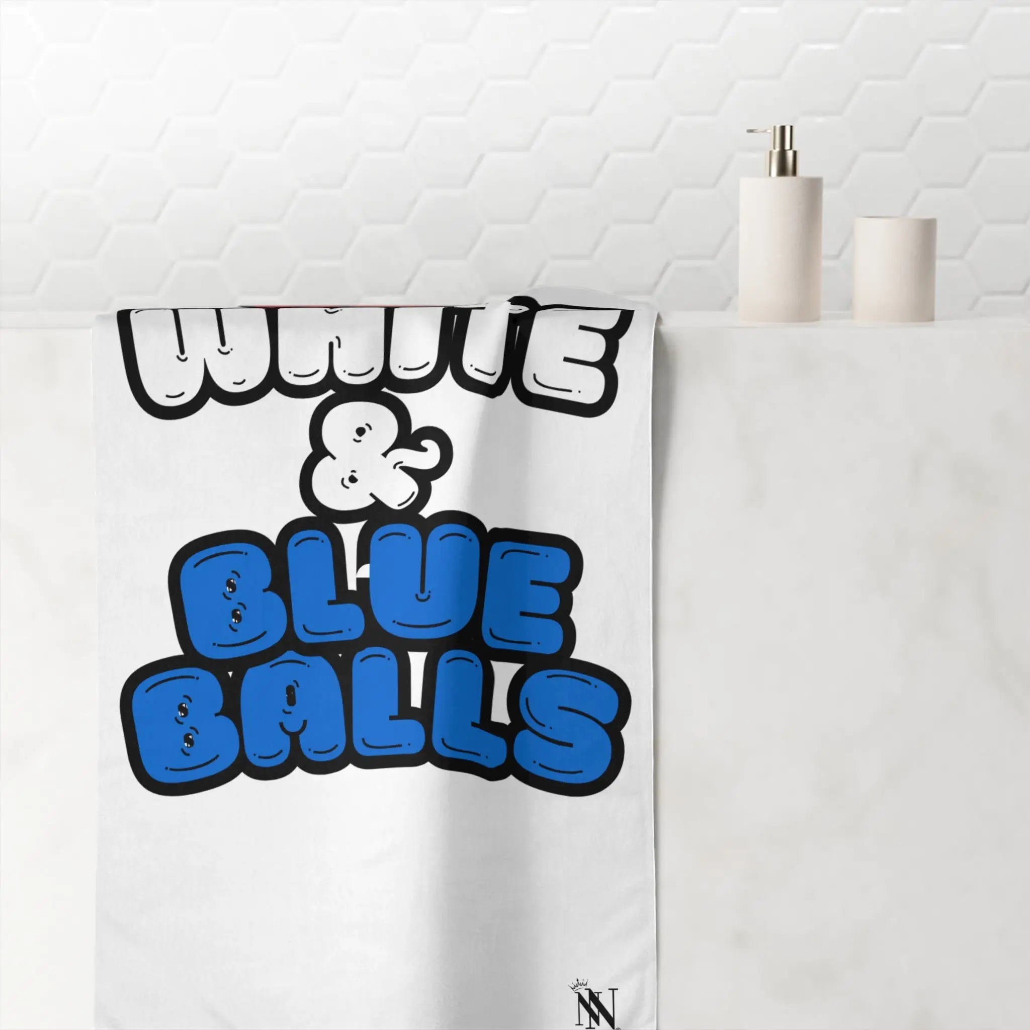 Red White & Blue Balls Anal Sex Towel