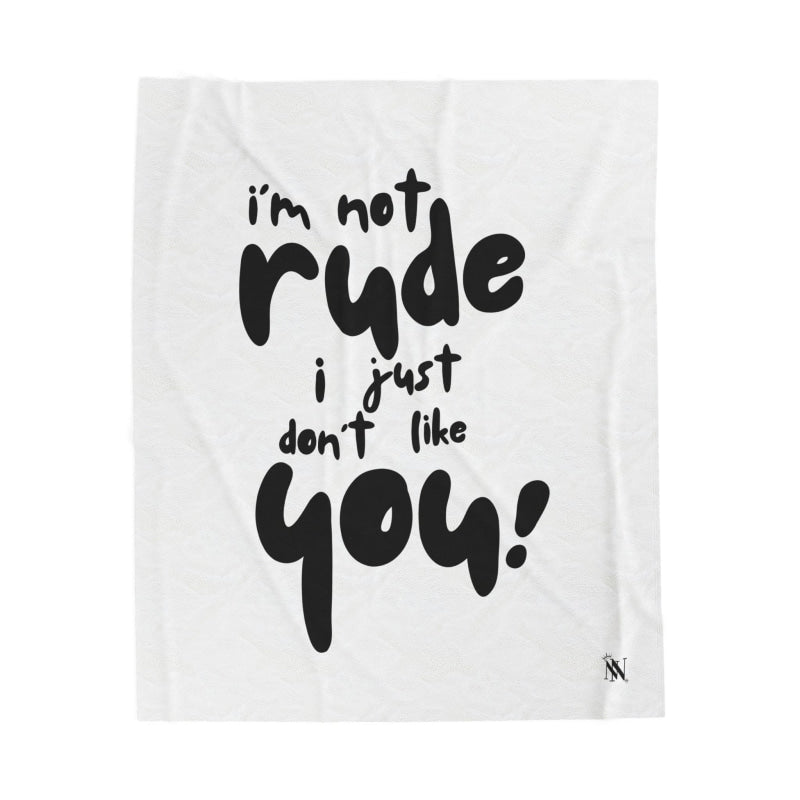 I’m Not Rude | Mix & Match Soft Fun-Flirty Lovers’ Blankets