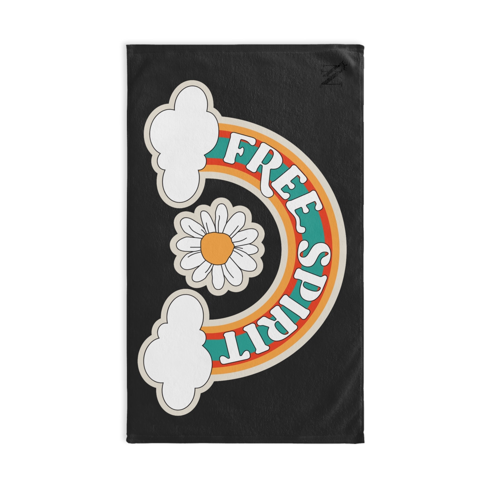 Free Spirit Retro Sticker Dark Grey Cum Towel