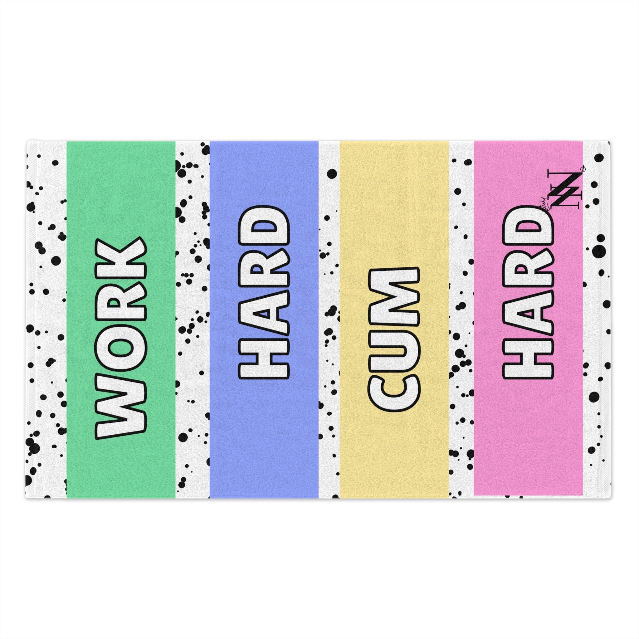 Work Hard Cum Hard | Mix & Match Soft Fun-Flirty Lovers’ Towels
