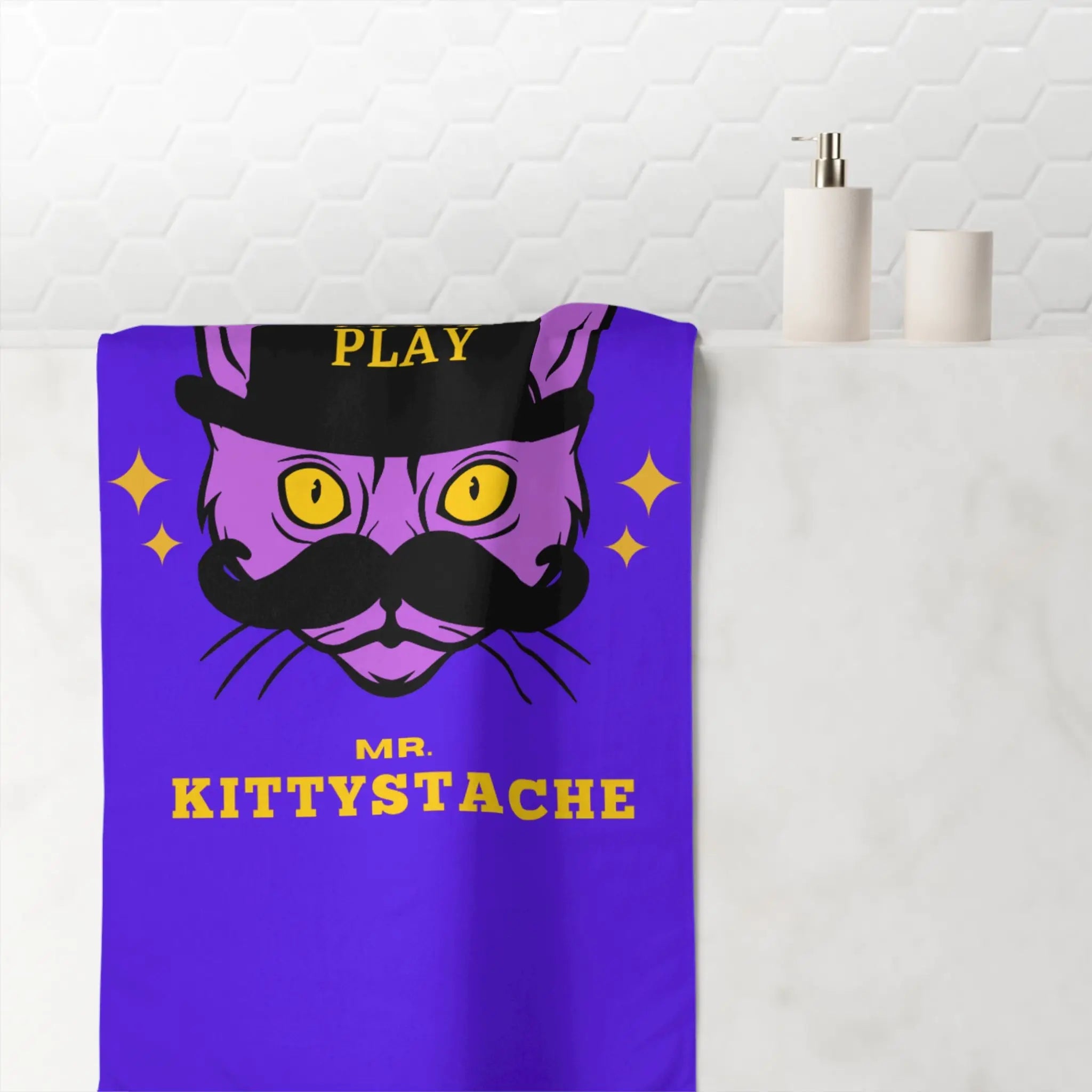 Mr. Kittystache Extra Large Towel