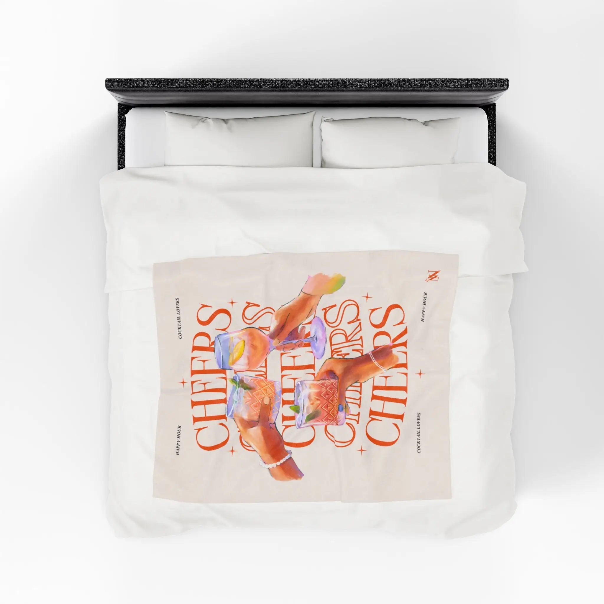 Cheers Cocktail Lovers’ | Mix & Match Soft Fun-Flirty Lovers’ Blankets