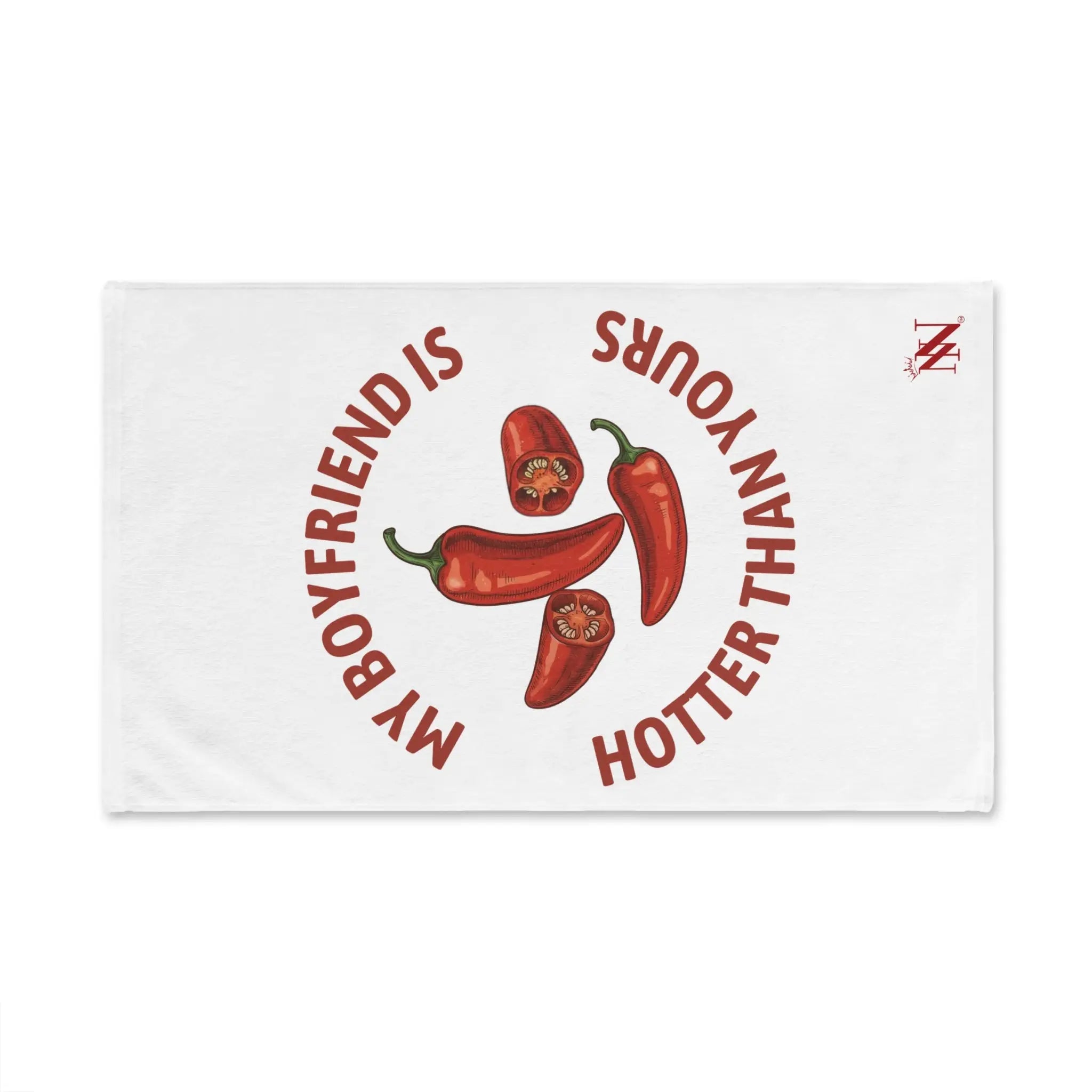 My Boyfriend is Hotter Than Yours Pepper | Mix & Match Classic Fun-Flirty Lovers’ Towels