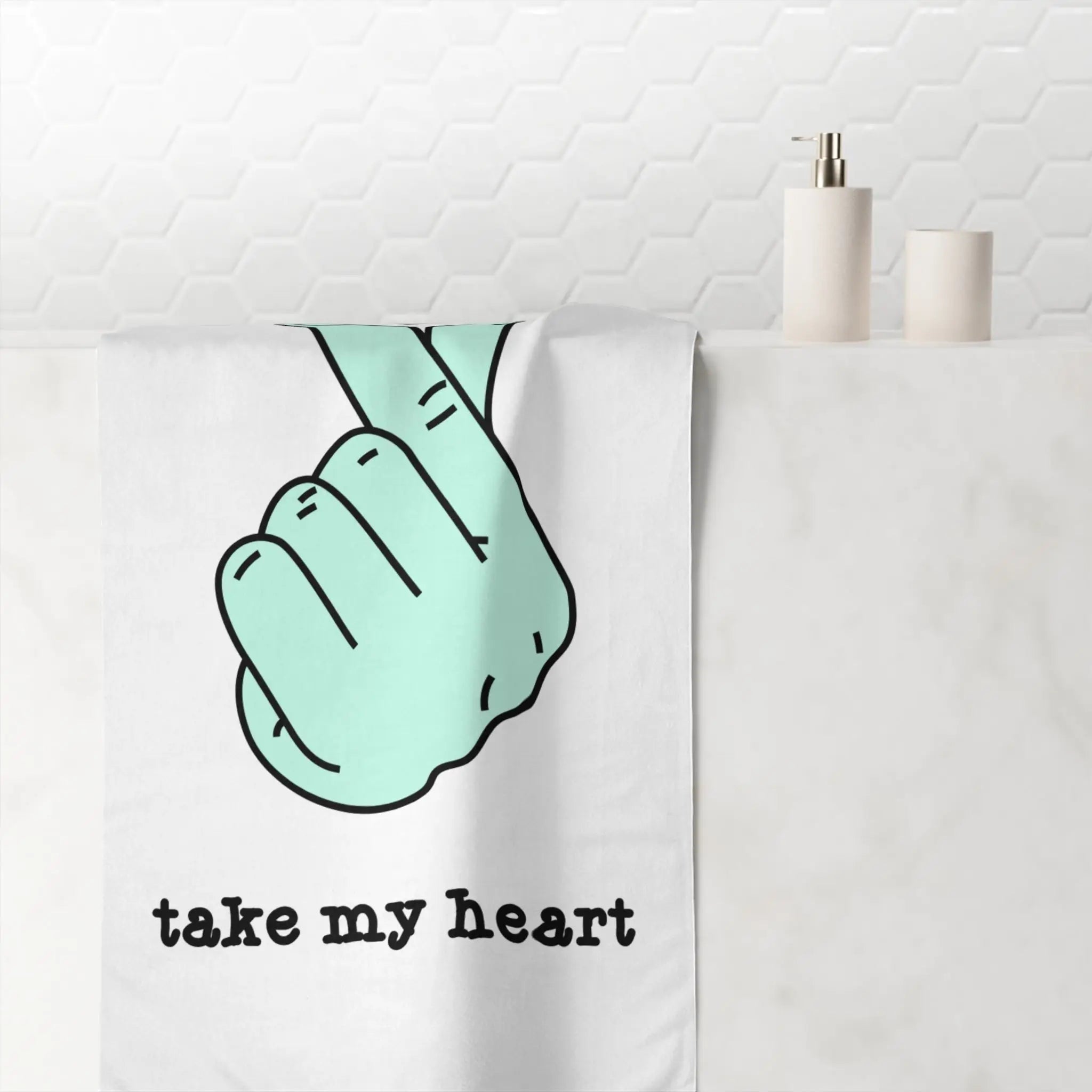 Take My Heart | Nectar Napkins XL Fun-Flirty Lovers’ Towels