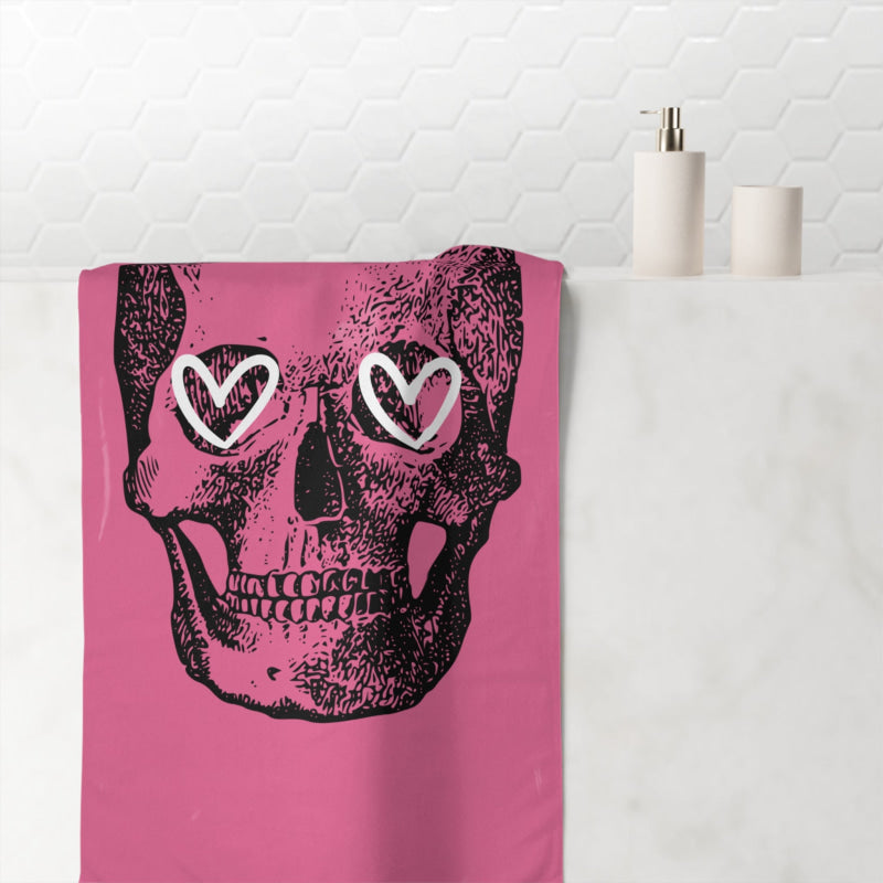 Skull Heart Eyes | Mix & Match XL Fun-Flirty Lovers’ Towels