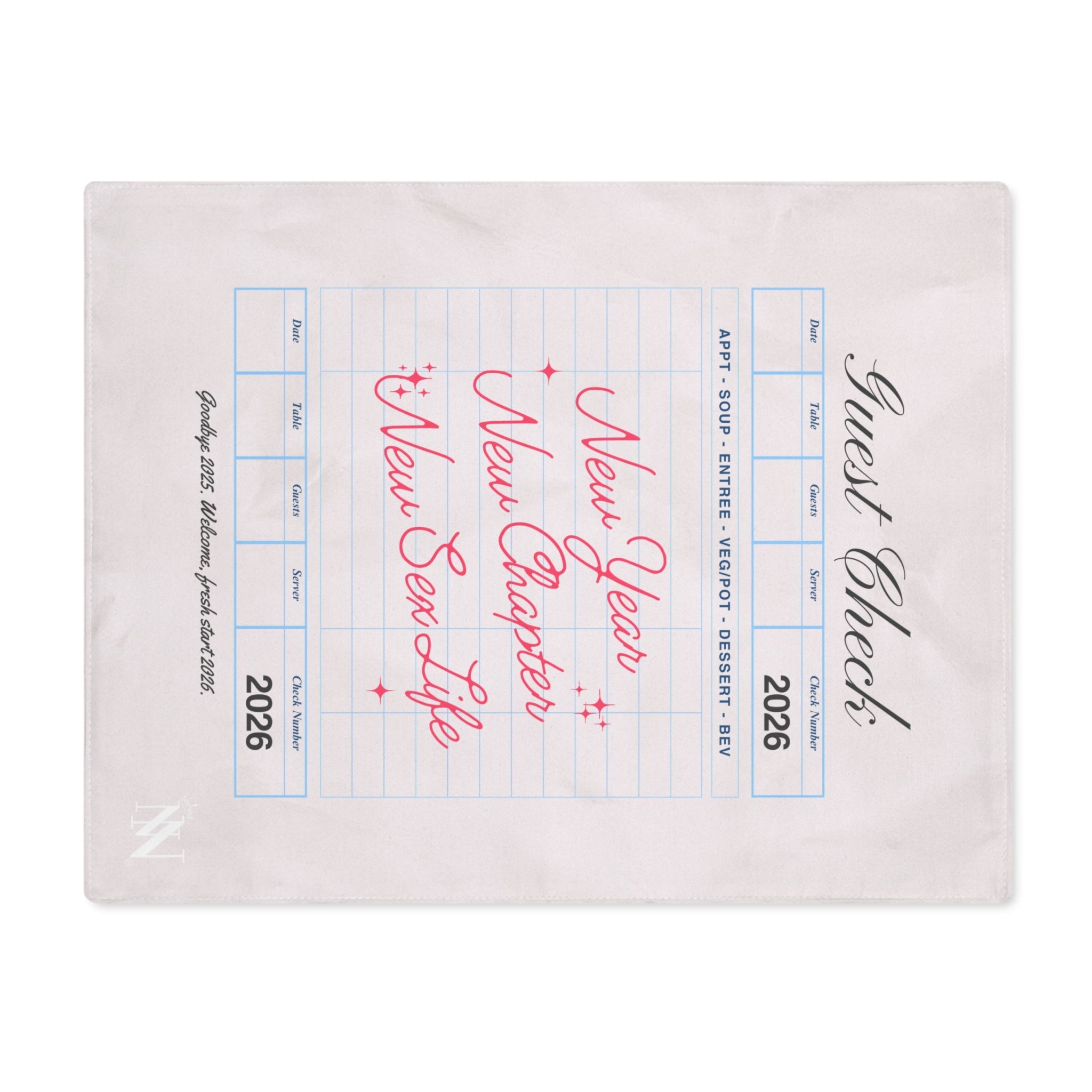 New Year New Sex Life Guest Check | Mix & Match Playful Fun-Flirty Lovers’ Toy Mats