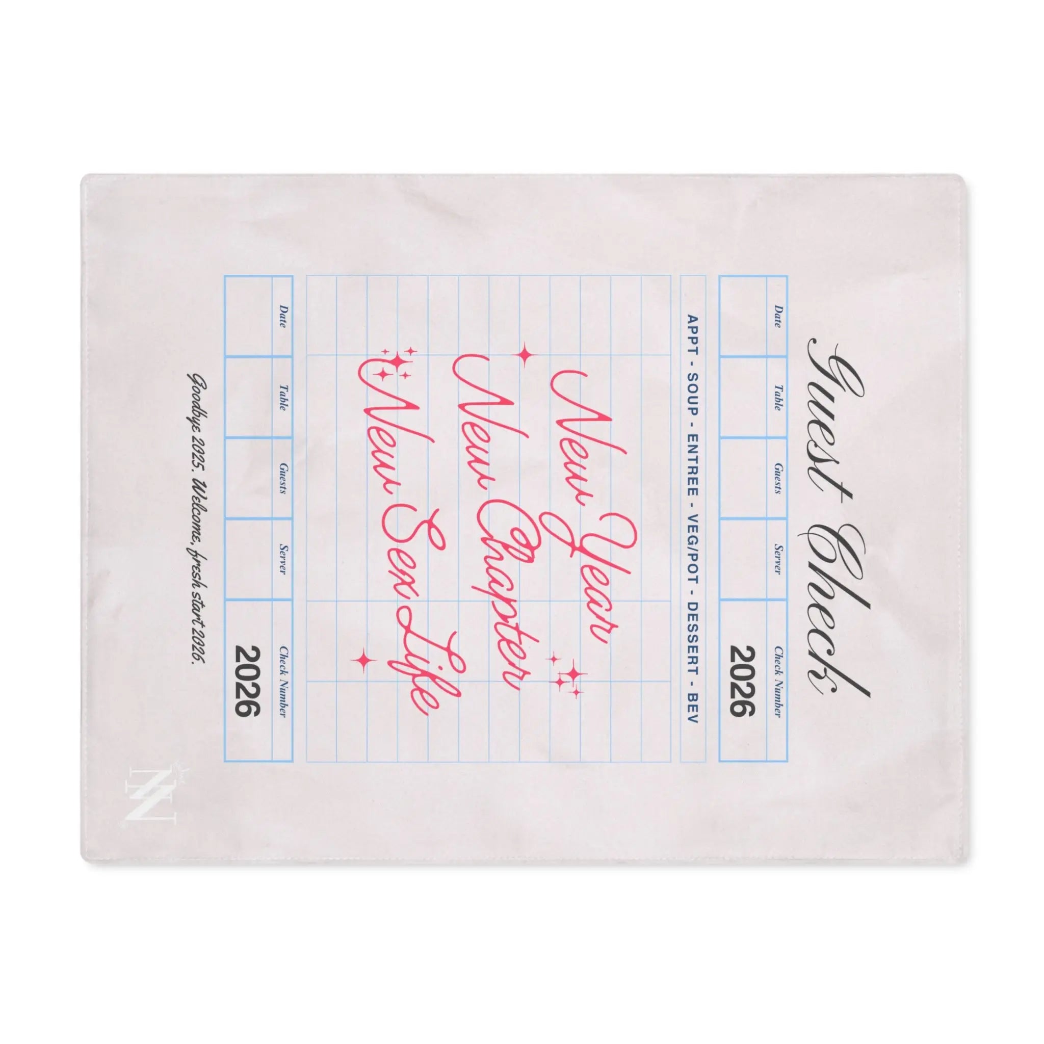 New Year New Sex Life Guest Check | Mix & Match Playful Fun-Flirty Lovers’ Toy Mats