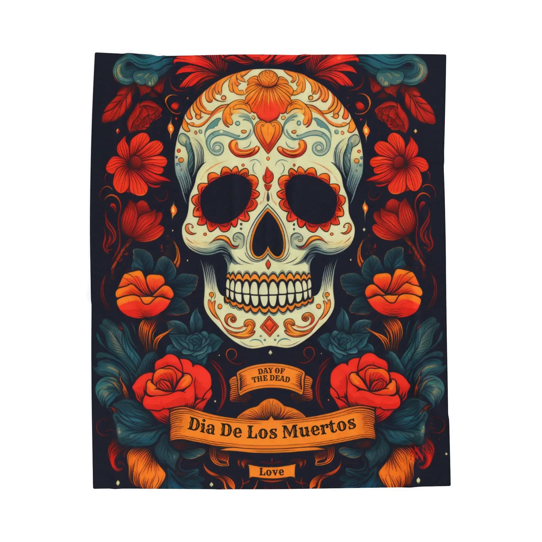 Dia De Los Muertos Love Blanket