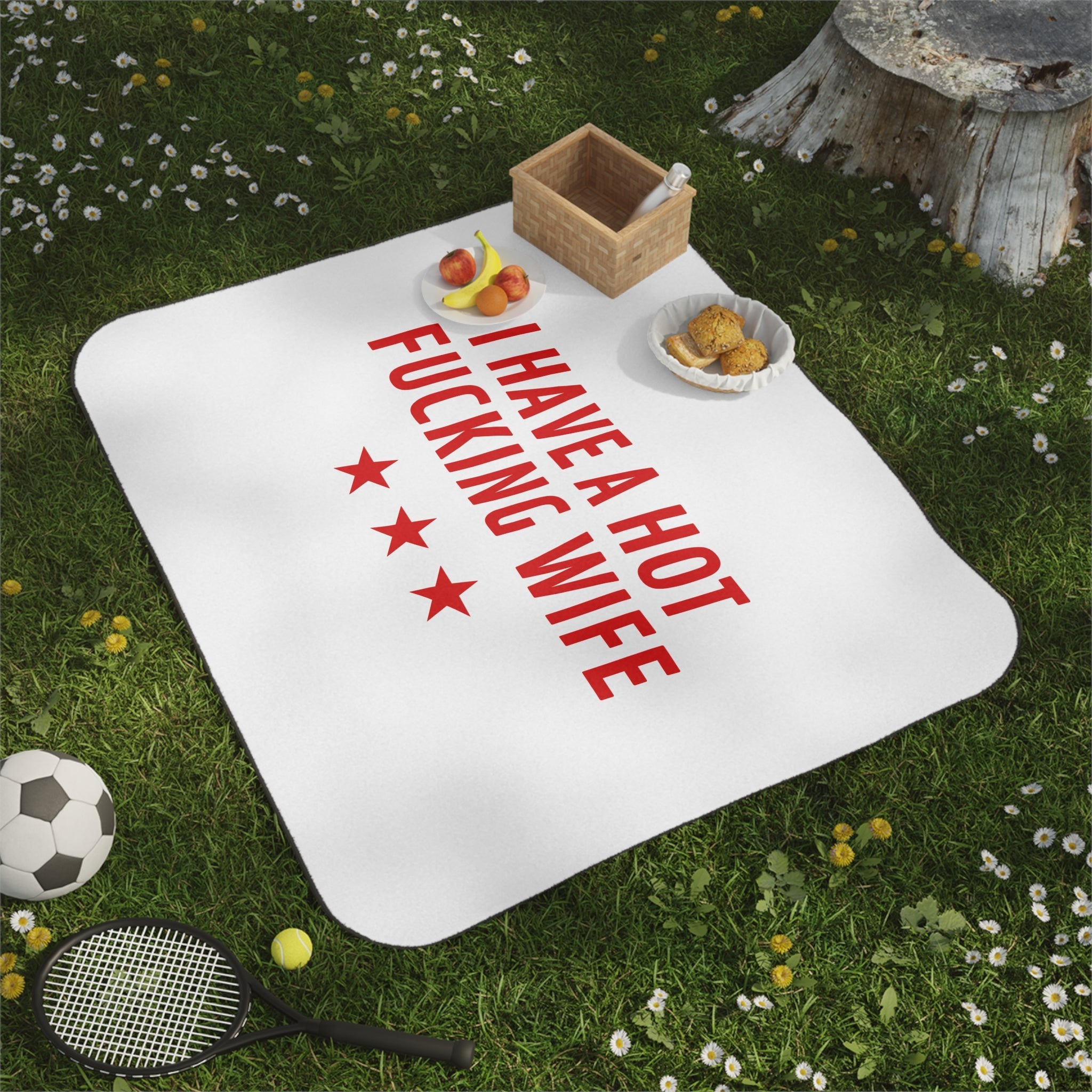 I Have a Hot Fucking Wife | Mix Match Fun-Flirty Lovers’ Water-Resistant Blankets