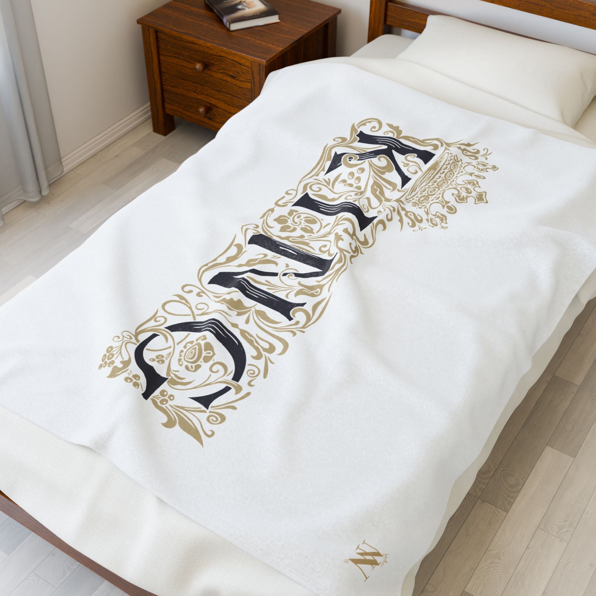 Gold Filigree King | Mix & Match Velveteen Fun-Flirty Lovers’ Blankets