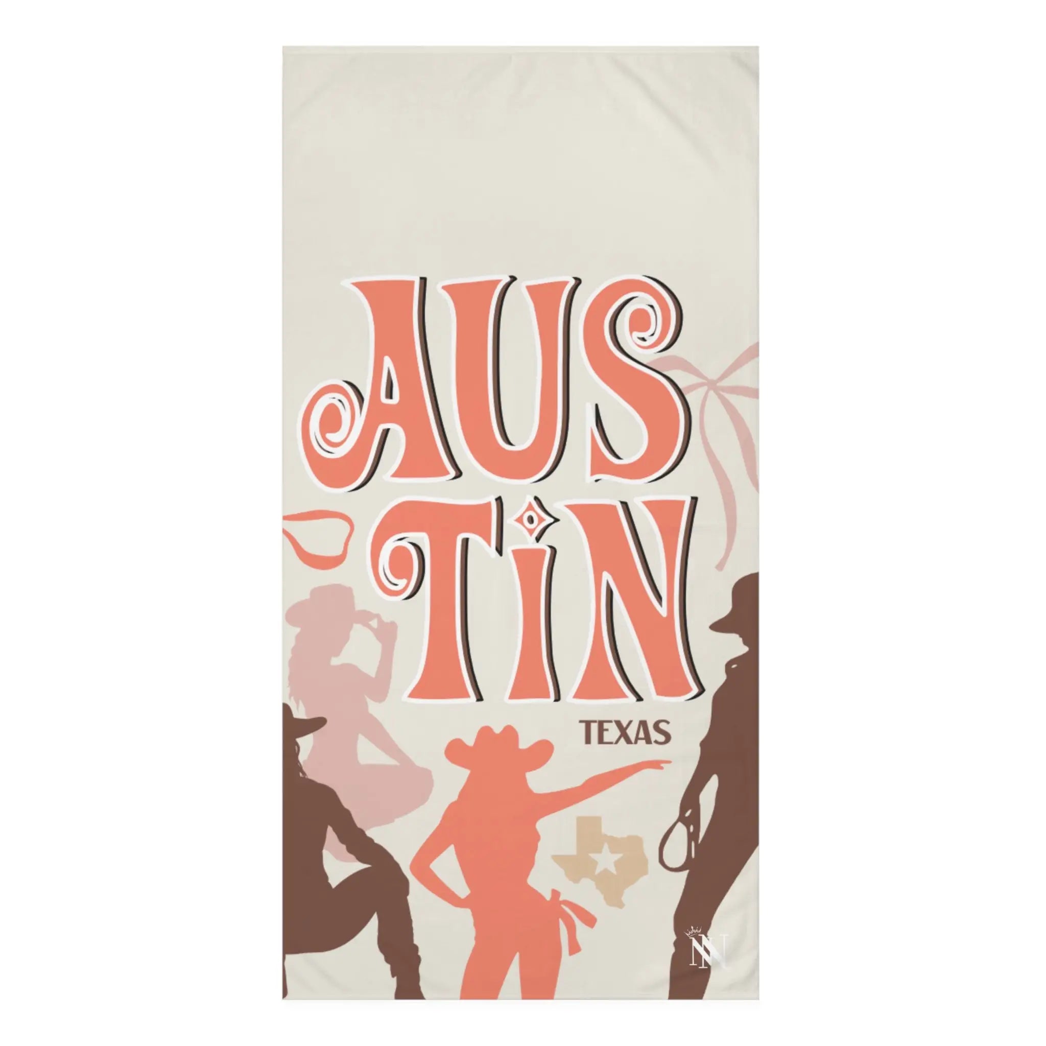 Austin Texas Cowgirl Beach Towel