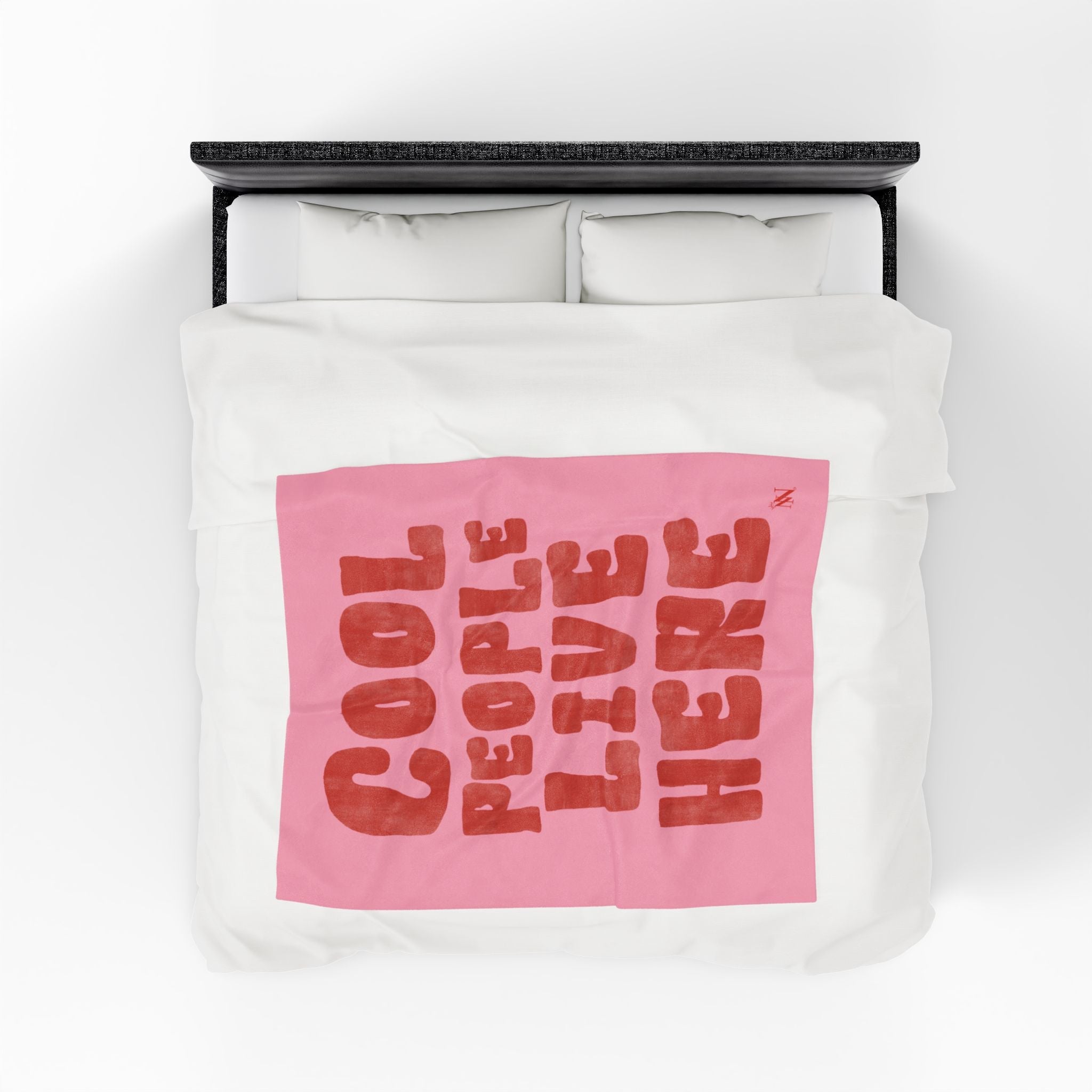 Cool People Live Here | Mix & Match Velveteen Fun-Flirty Lovers’ Blankets