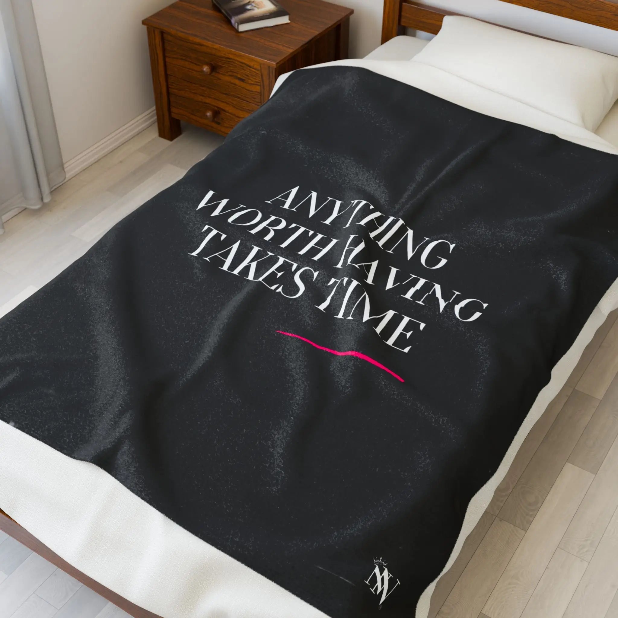 Anything Worth Having Takes Time | Mix & Match Velveteen Fun-Flirty Lovers’ Blankets