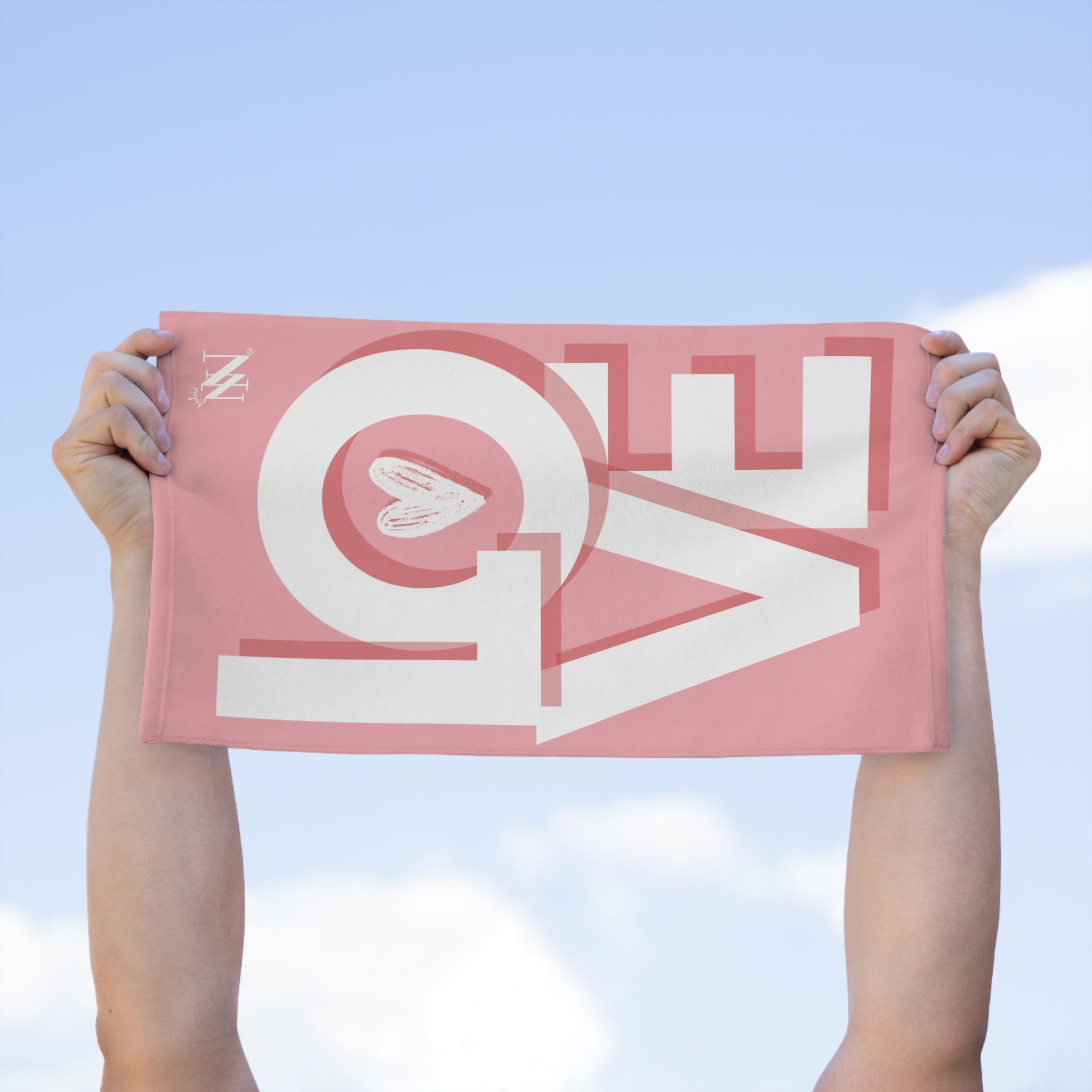 Block Letter Love Heart Sex Towel