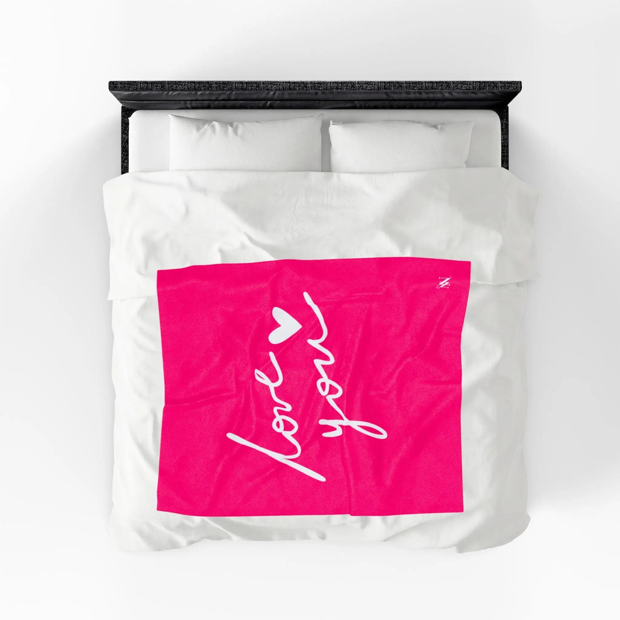Love You with a Heart Romantic Lovers Gifts Blanket