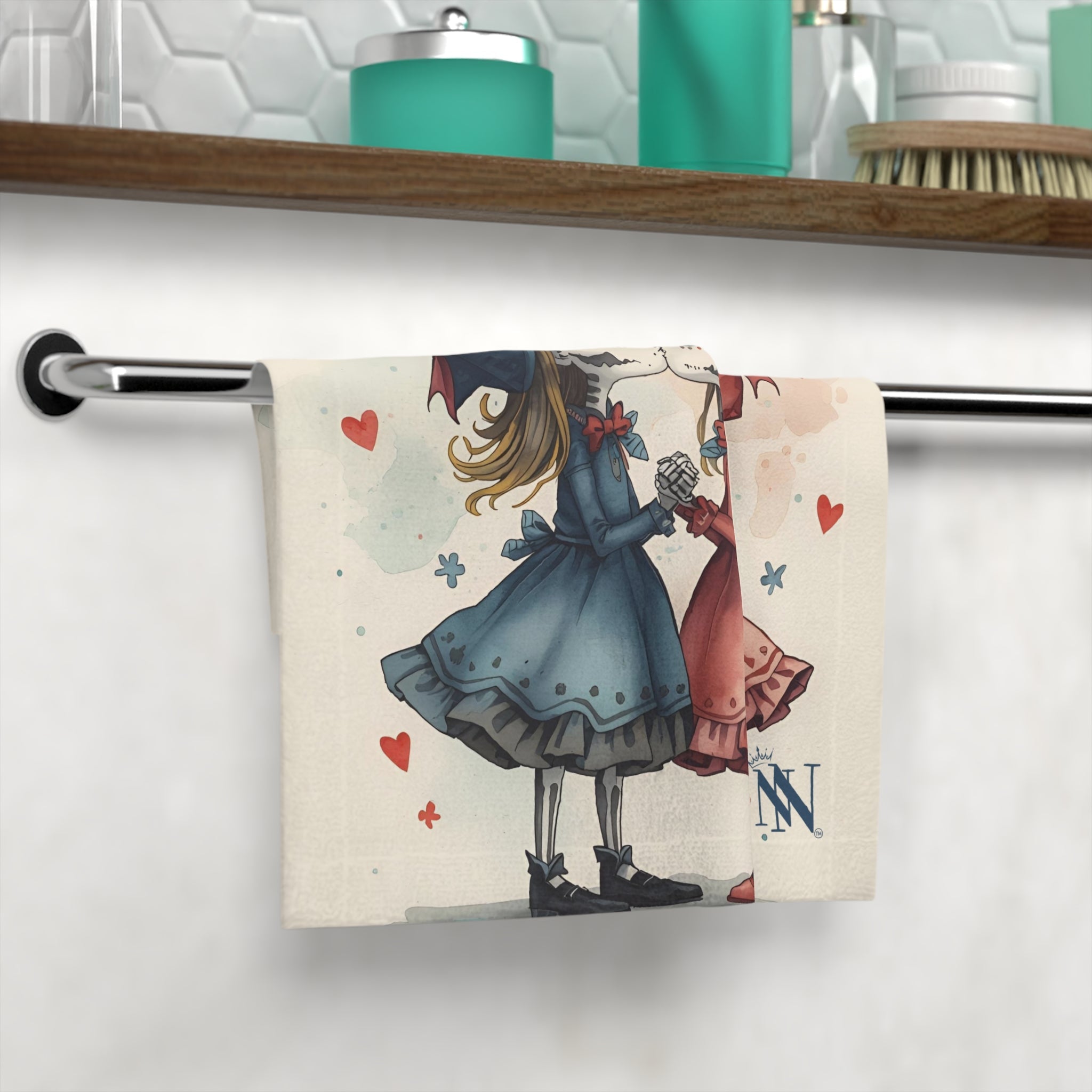 Kissing Witches Print | Mix & Match Lils’ Fun-Flirty Lovers’ Towels