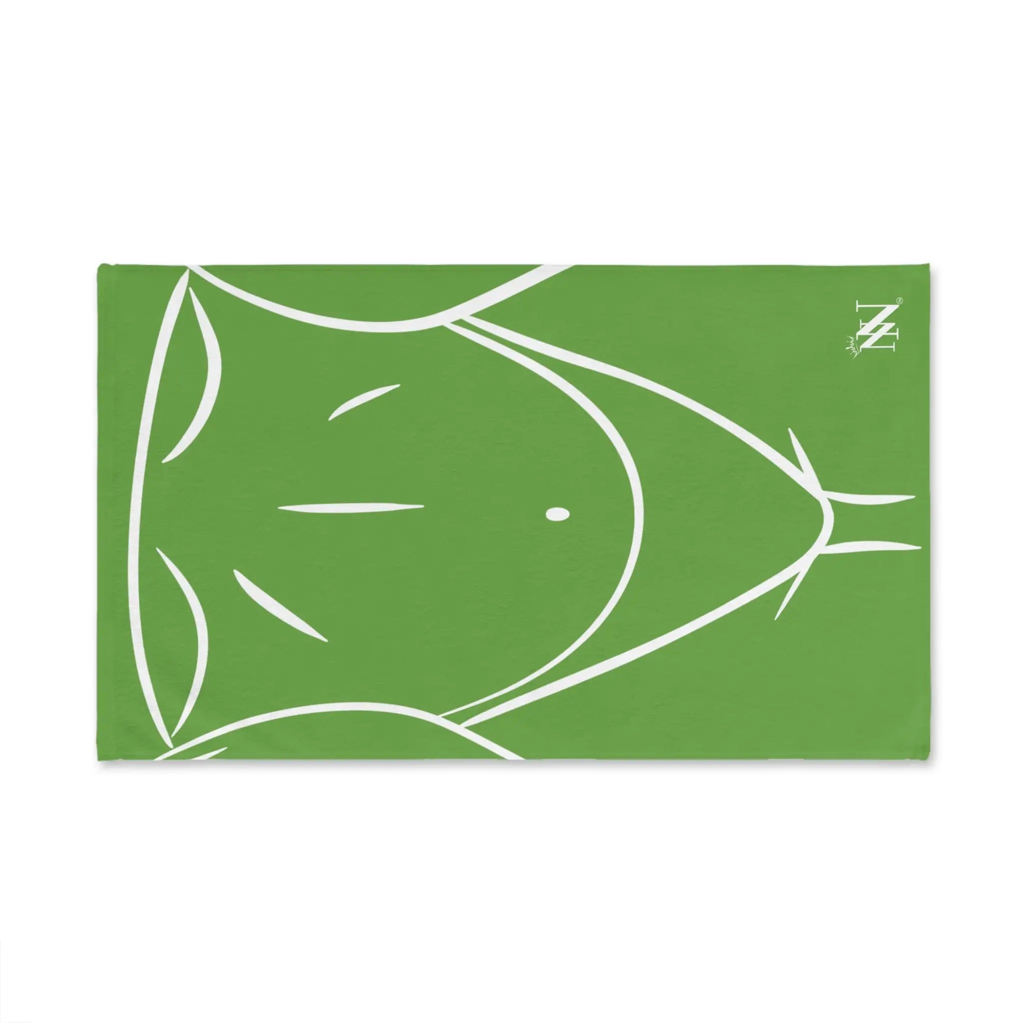 Sexy Female Outline Lime Green Cum Towel