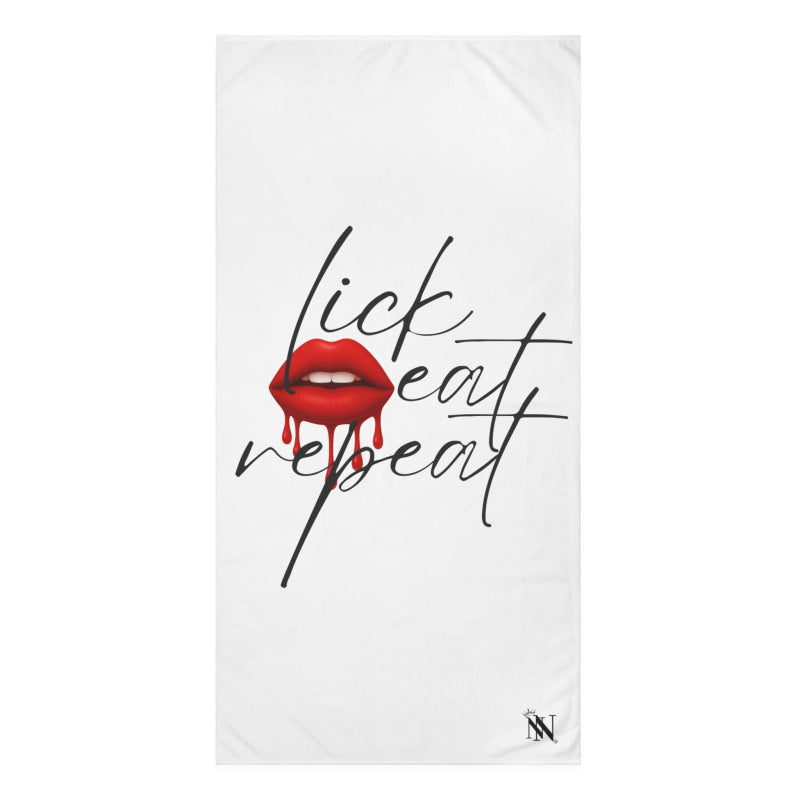 Lick Eat Repeat | Mix & Match XL Fun-Flirty Lovers’ Towels