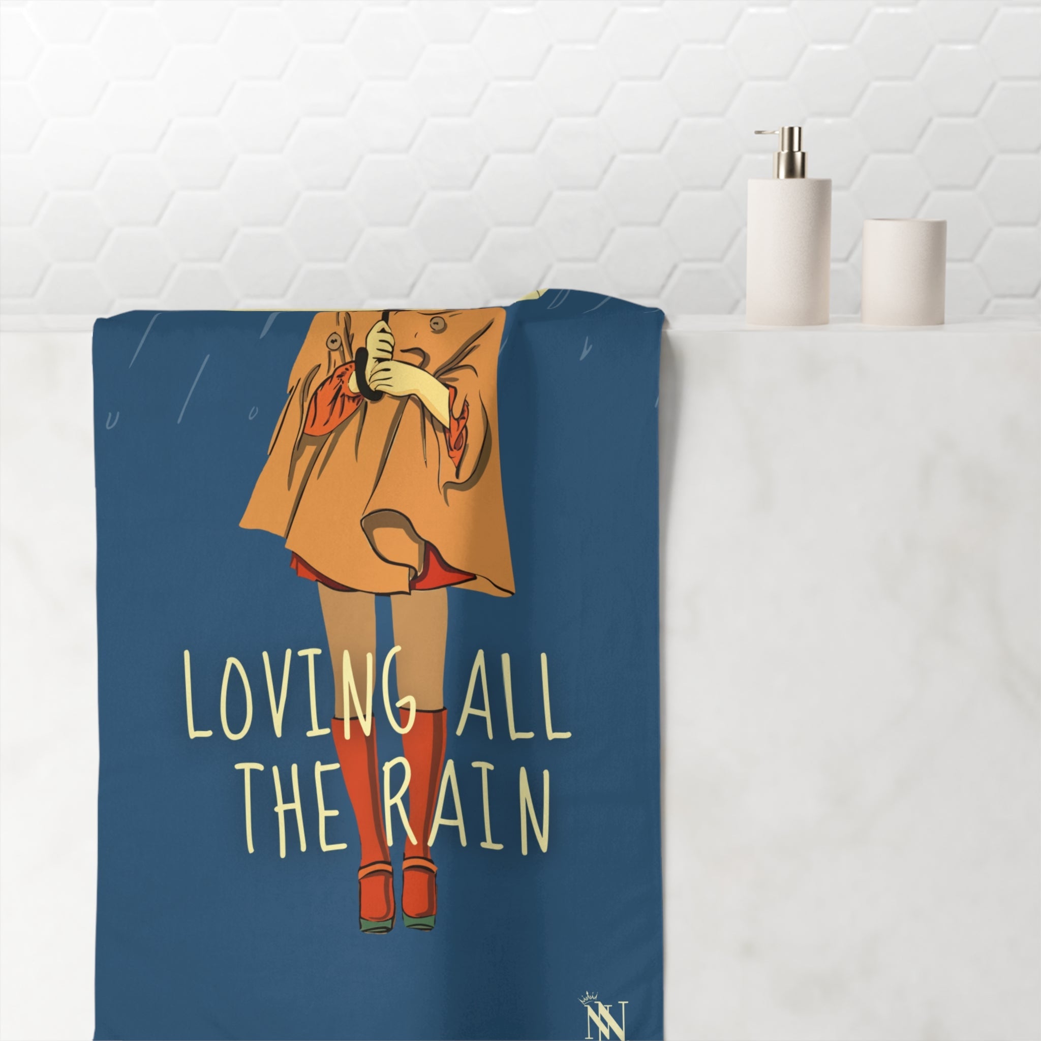 Loving All the Rain | Mix & Match XL Fun-Flirty Lovers’ Towels
