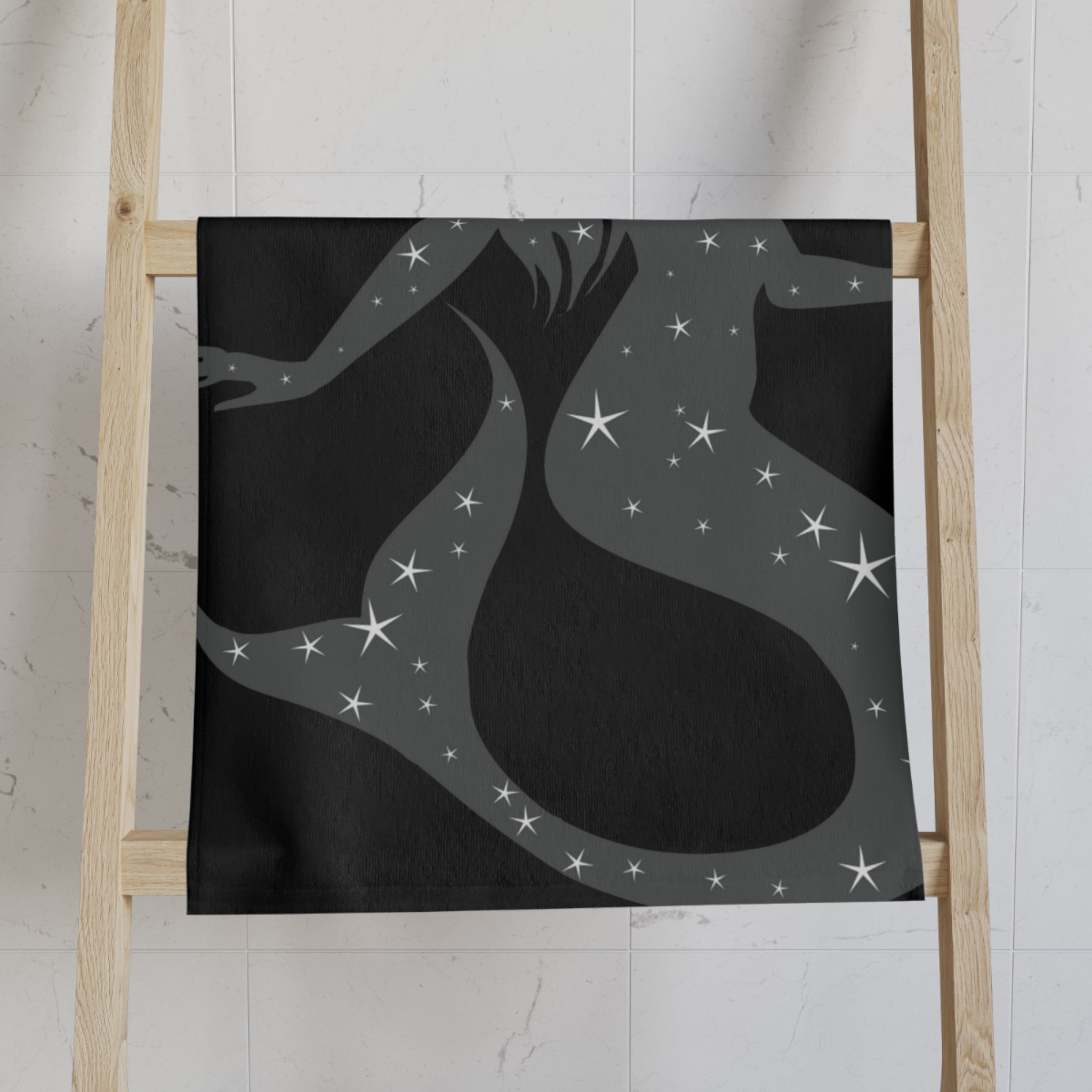 Mermaid Star Black Cum Towel