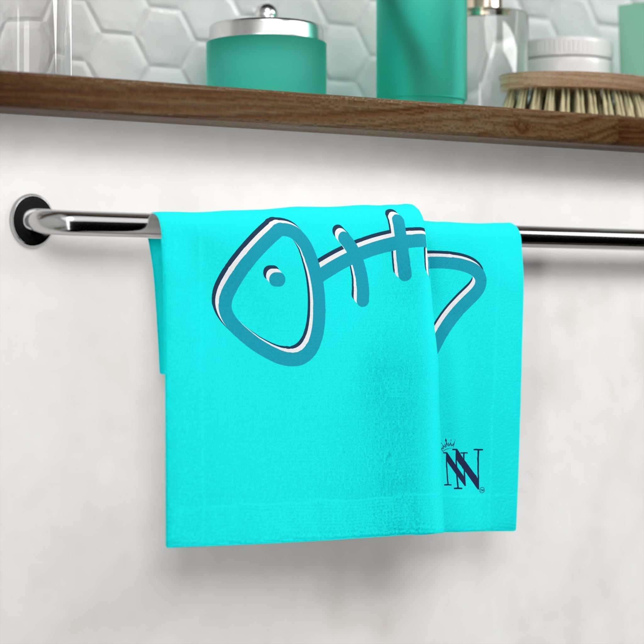 Blue Fish Bone | Mix & Match Lils’ Fun-Flirty Lovers’ Towels